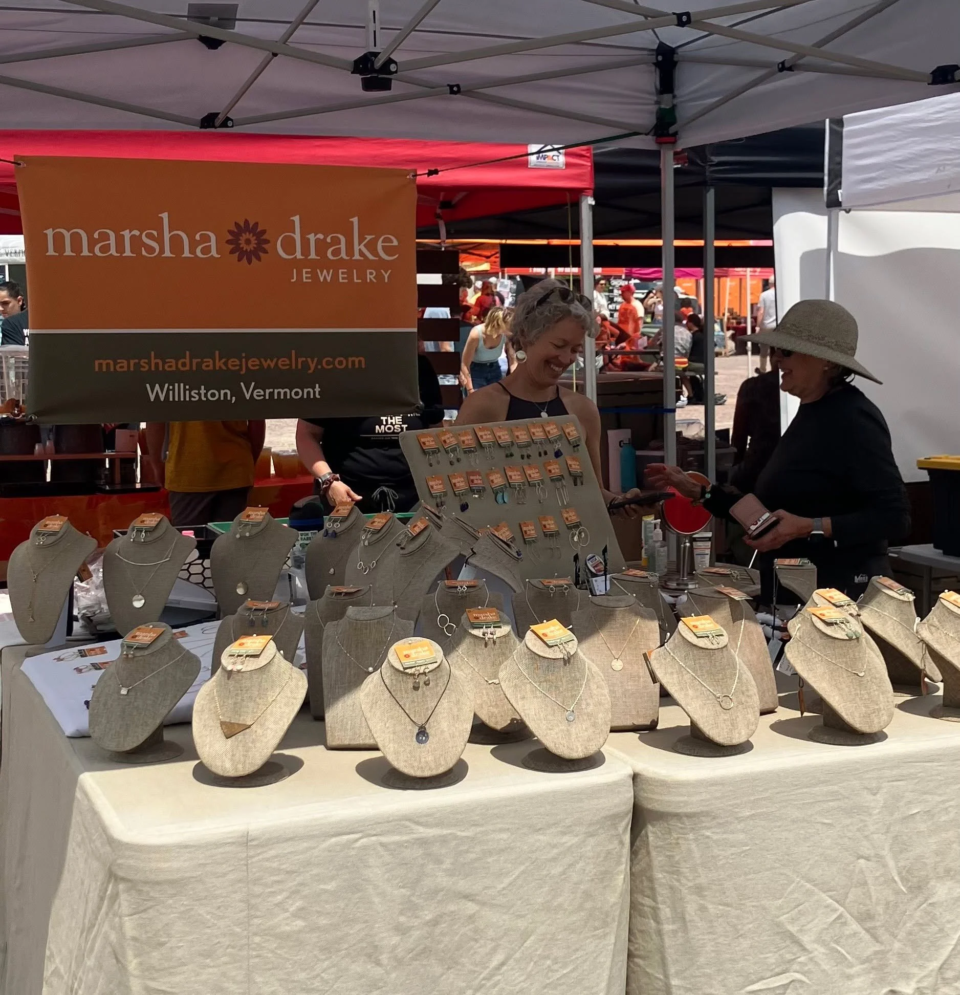 🔹Today, meet the wonderful @marshadrakejewelry and come and say hi on Saturday from 9-2 at 345 Pine St 🔹

I have been a vendor at the Burlington Farmers Market for around a dozen years! This Market is my favorite place to display and sell my jewelr