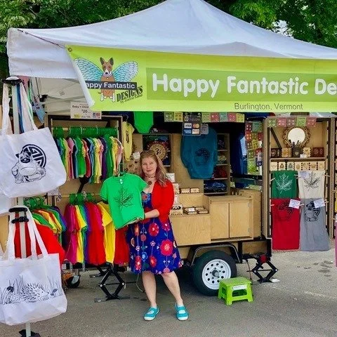 ✨ The South End of Burlington is hopping with creativity this weekend and we are proud to have a number of talented artists and craftspeople as vendors.

@happyfantasticdesigns by Joanne Kalisz features her original art of charming animals and fierce