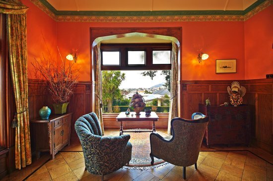 Cozy up in one of their many nooks with a book, or look over the beauty of the gardens from this polished room.