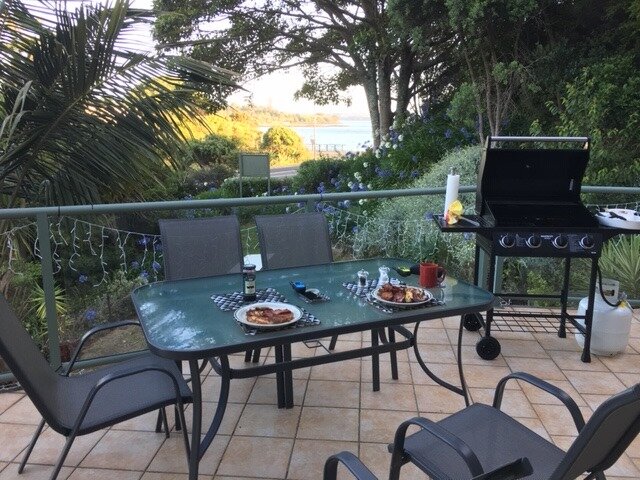 Large wrap around balcony with a barbecue for guests to use!