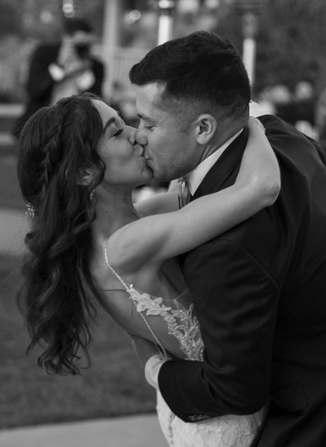 Bride and groom first dance at Ella's vineyard in San Luis Obispo county