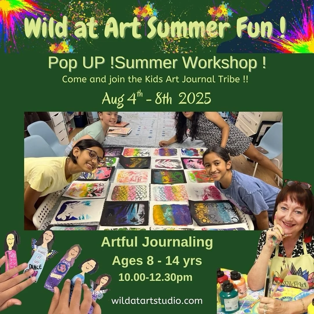 Come and join the Kids Art Journal Tribe !! Art Journaling for Kids is a place for kids to express themselves in a playful and yet thoughtful way. They will have fun making new friends and learning new art techniques and tricks. If your children love