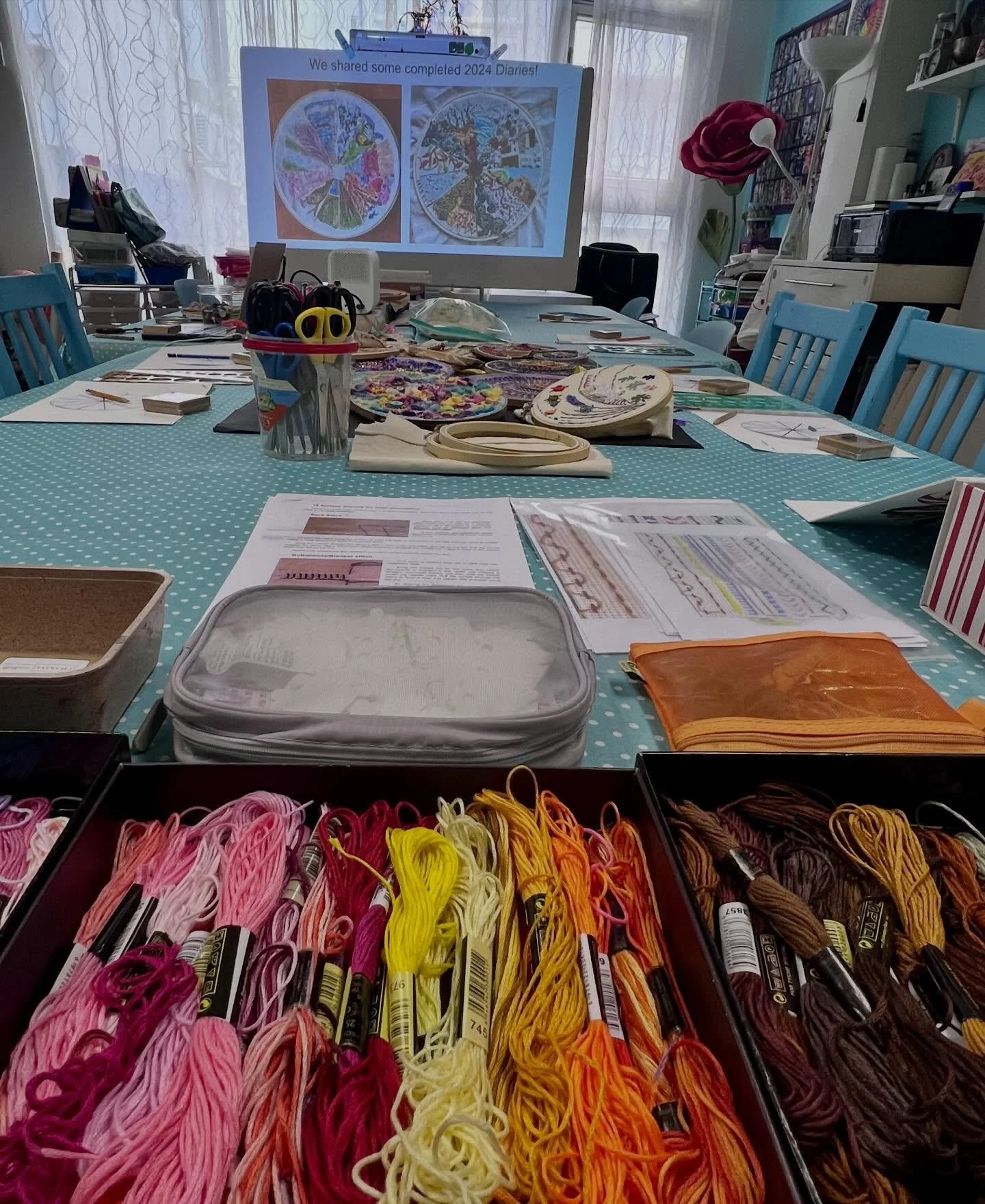 And here we are once again ! 3rd year for some starting their annual stitch diary ! Creating our circle of 12 months ready to create our slice of January life in stitches. 🪡🧵🕳️📍🪡🧵🕳️📍🪡🧵🕳️📍We will meet each month through the year to share o