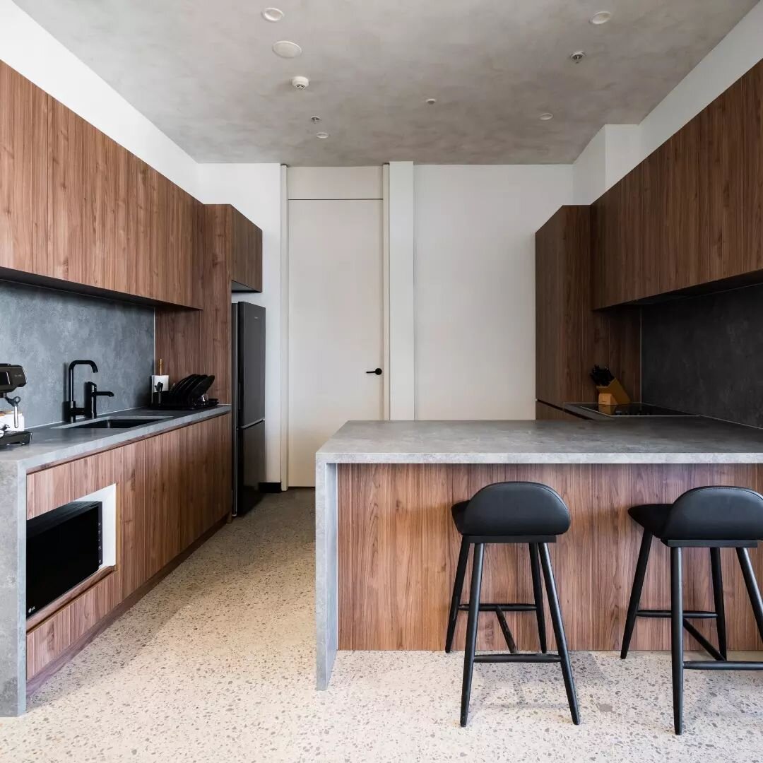 Above all, an office kitchen must focus on functionality and detail. ABLE created and installed custom joinery that not only maximised the use of the space, with an integrated dishwasher and ample storage cabinets, but also added a touch of luxury to