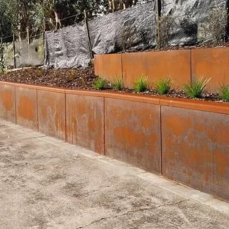 Stunning Cor-ten Steel retaining wall