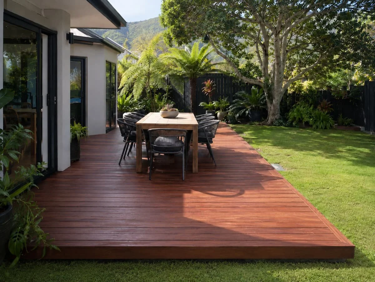 ground level kwila deck in tauranga