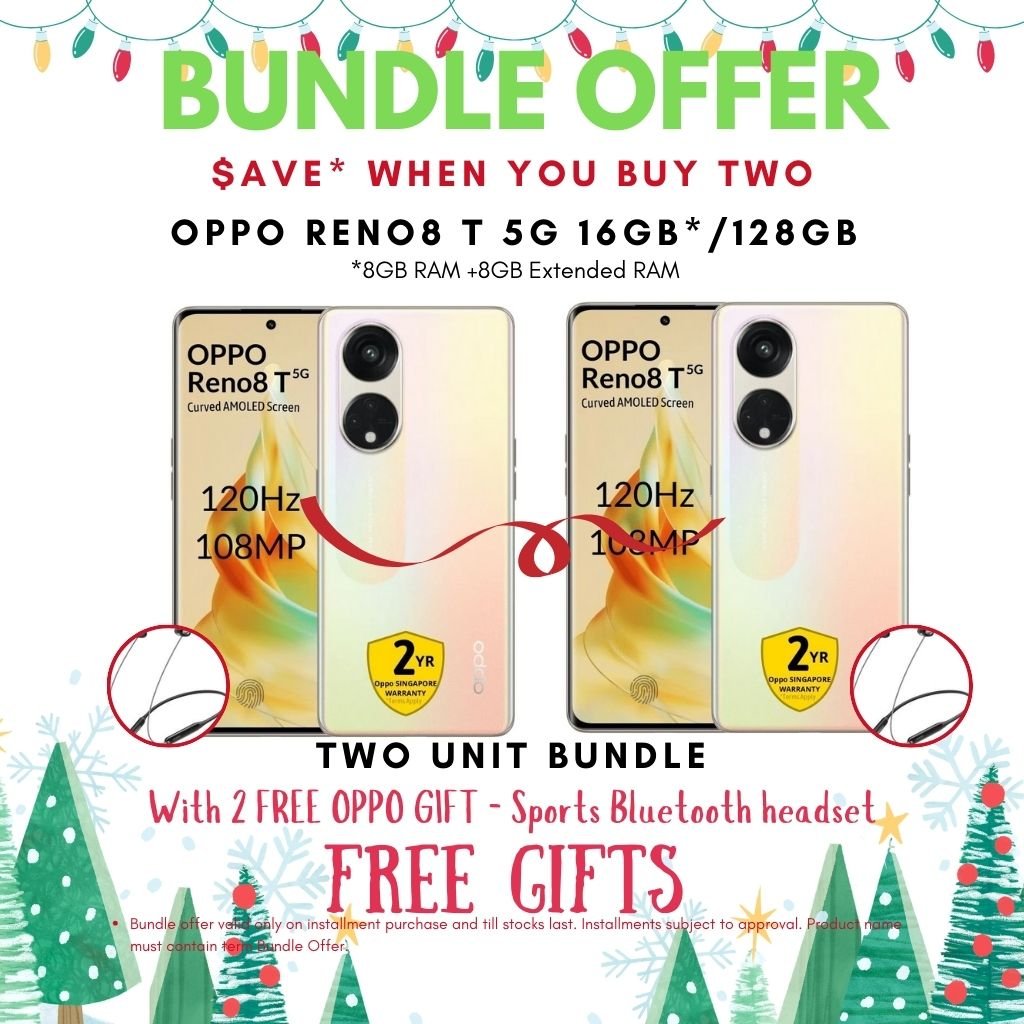 Oppo Reno8 T 5G (8GB/128GB) Bundle Offer