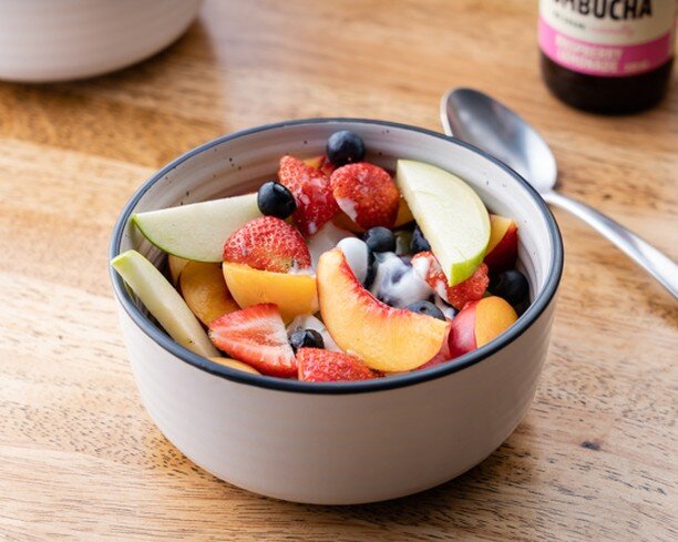 Fruit salad done right!⁠
Seasonal fruit, homemade yoghurt, and real honey🐝!⁠
Match it up with one of our made-to-order juices and your body will love you for it!🍓🍉🍑🍏🍇🍐 ⁠
.⁠
.⁠
.⁠
#breakfast #fruit #vitamins #Melbourne #melbournecafe #wholefood