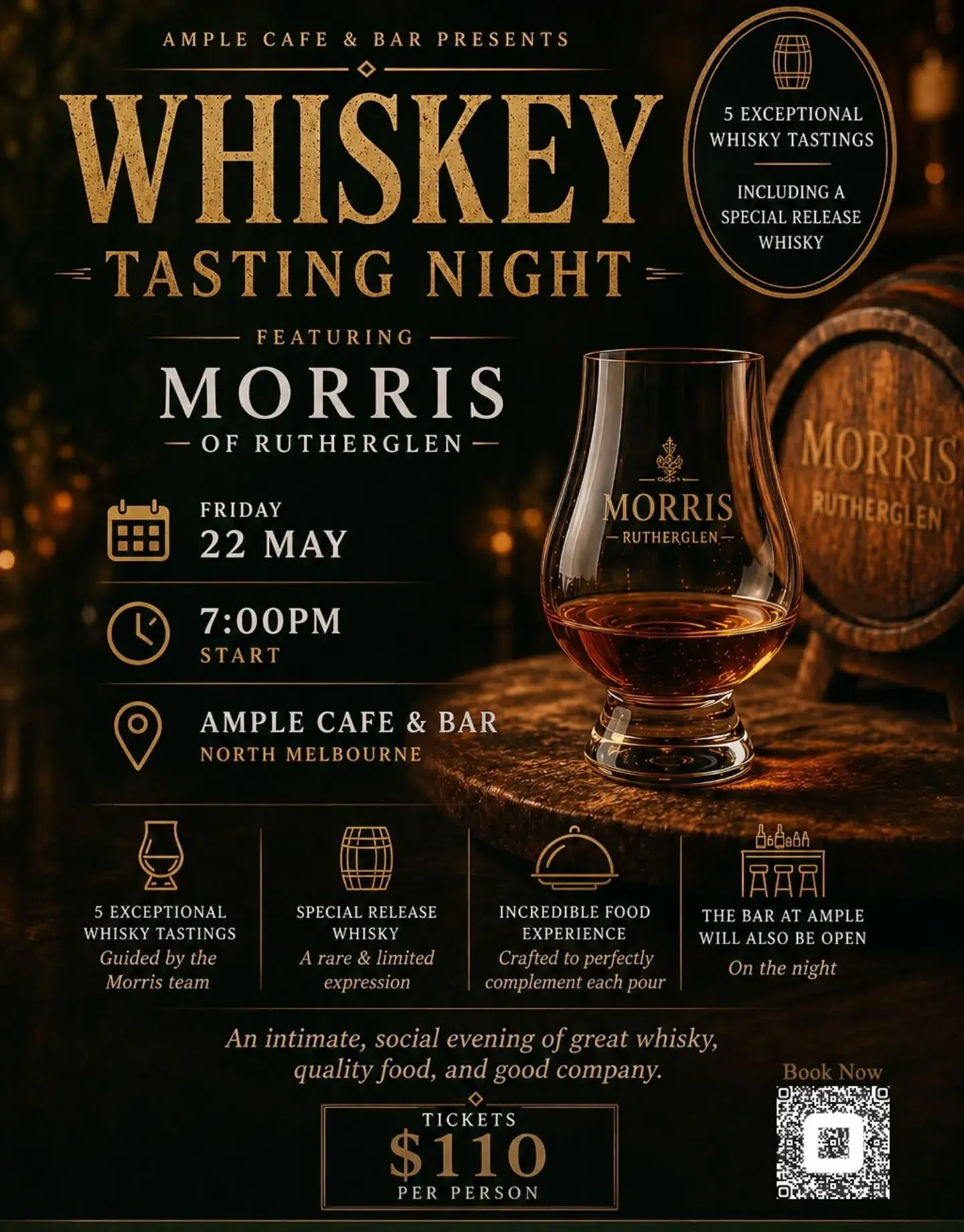 Are you ready for our next Whiskey Tasting night, save the date, 22nd May, limited spots remaining!