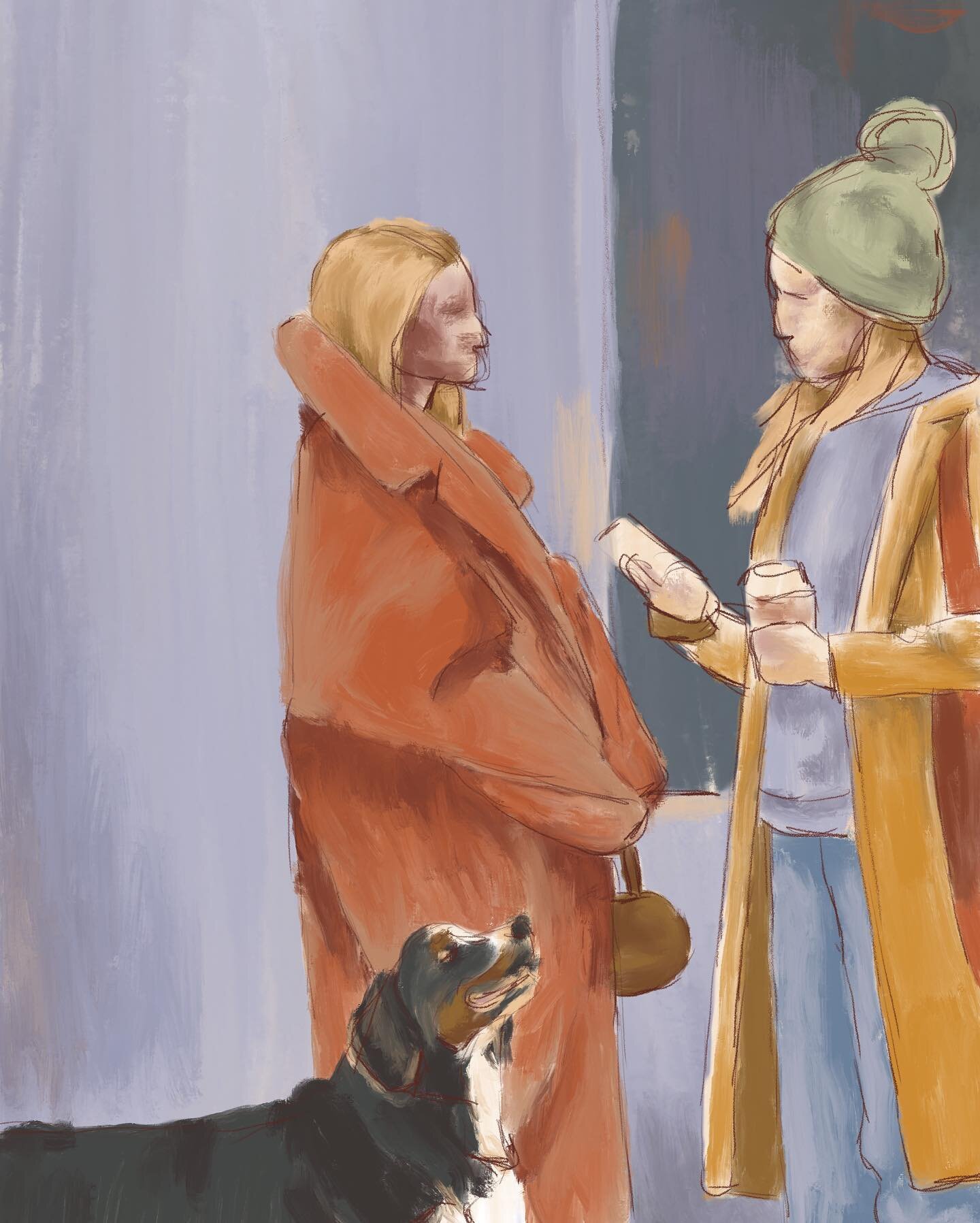 Ok but I actually want this coat 🧡 &ldquo;Dogs Stay Outside&rdquo; #bernesemountaindog #abstractart #abstractpainting #streetstyle #digitalart #procreateart #dogmom #hereforthestills