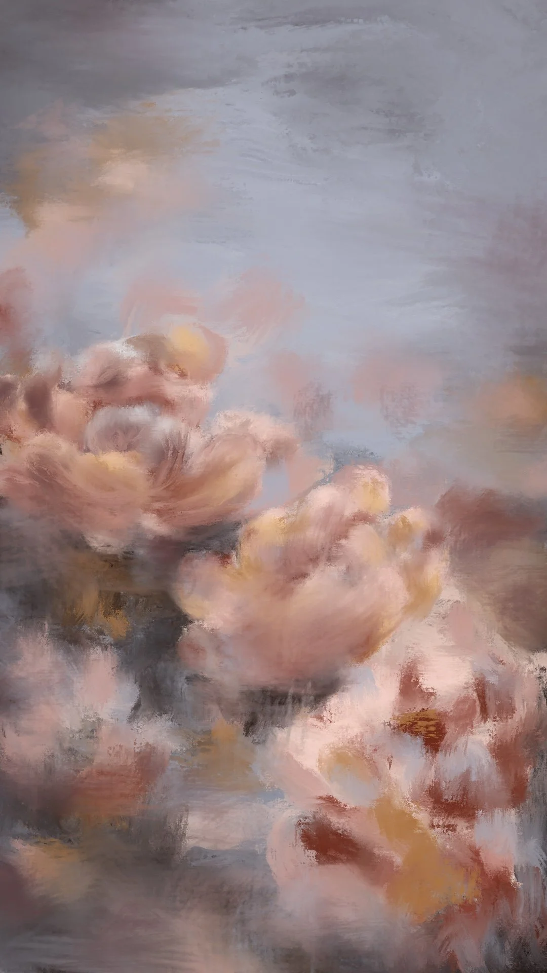 Blush Abstract Floral Art Print