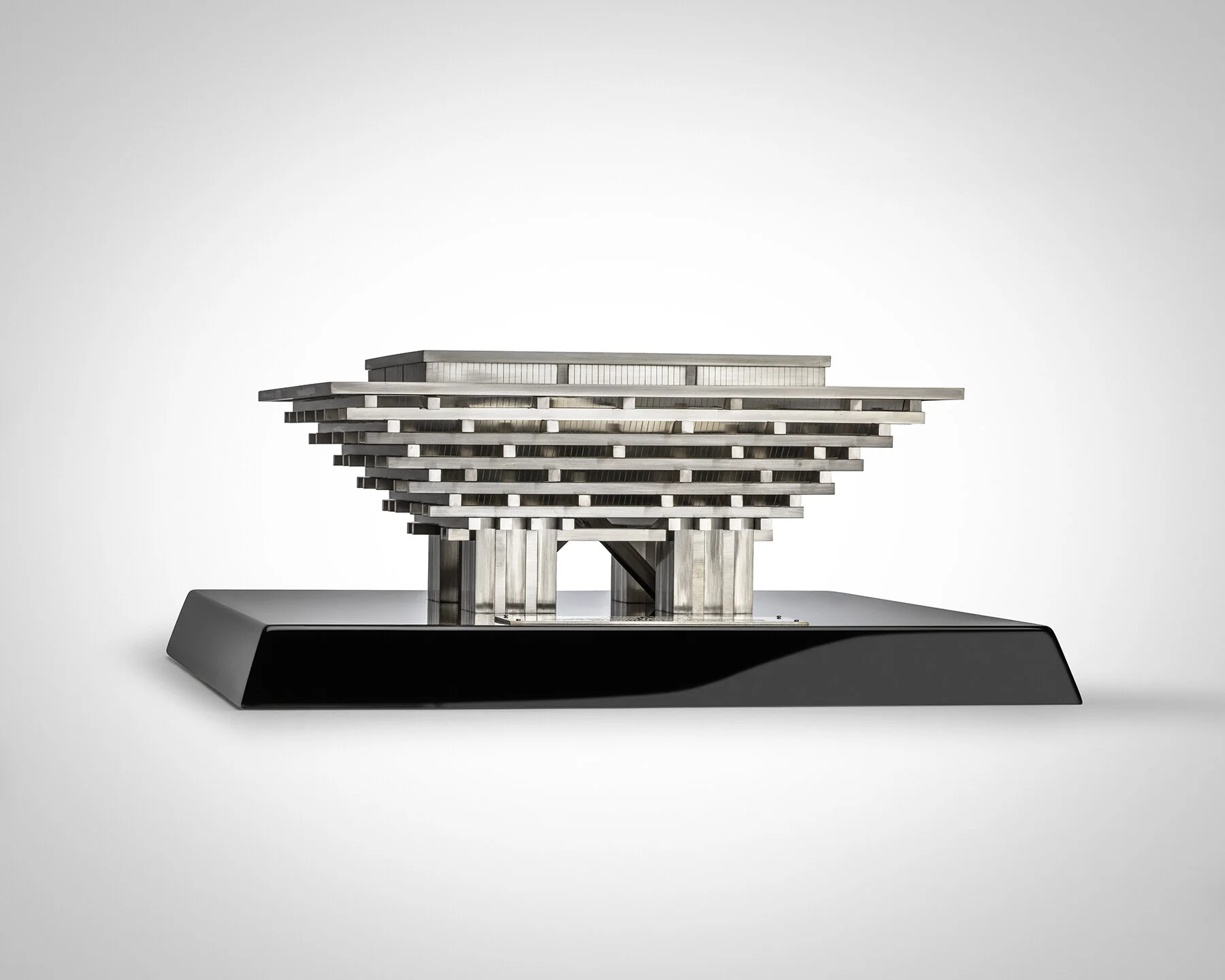 China pavilion Expo 2010 The Oriental Crown Architecture Silver Model