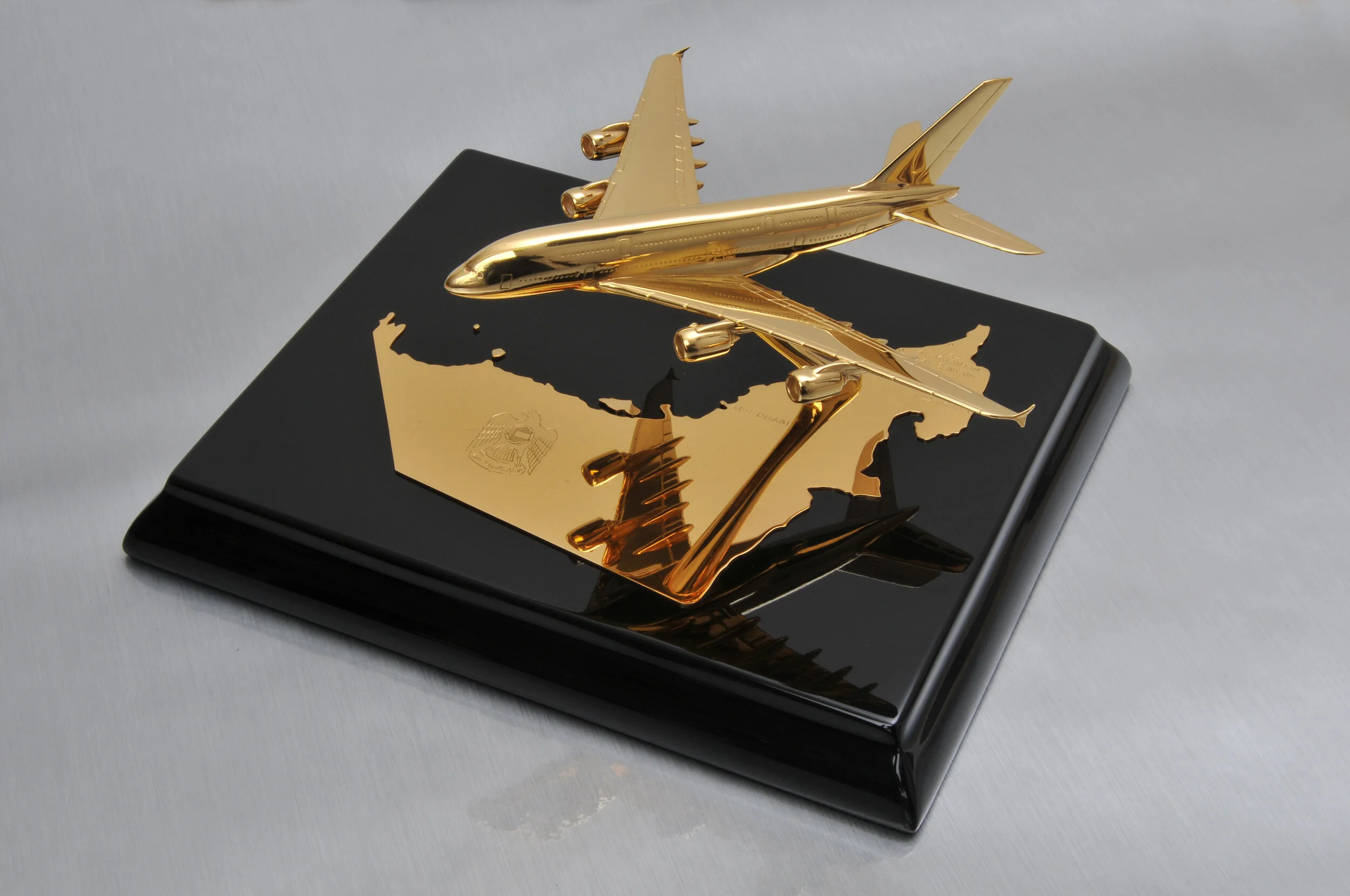 Airbus A380 Airplane Gold Model UAE
