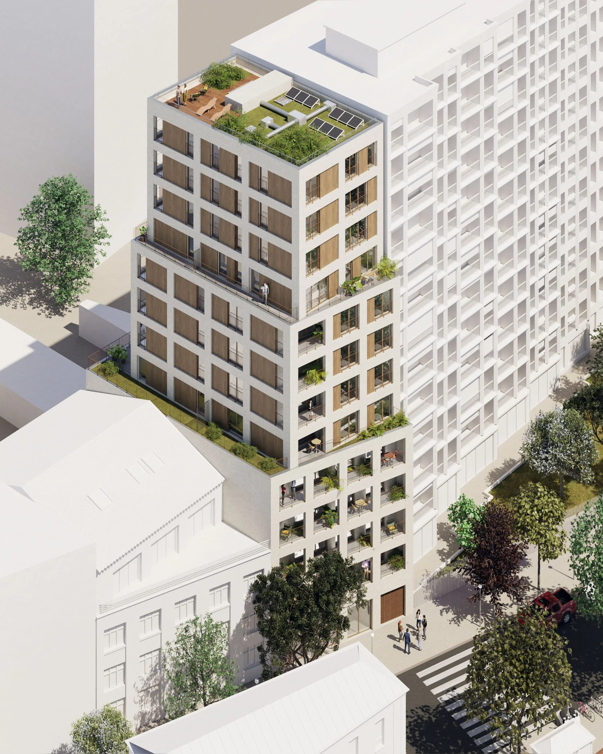 23 logements et commerce dans le 20ème à Paris