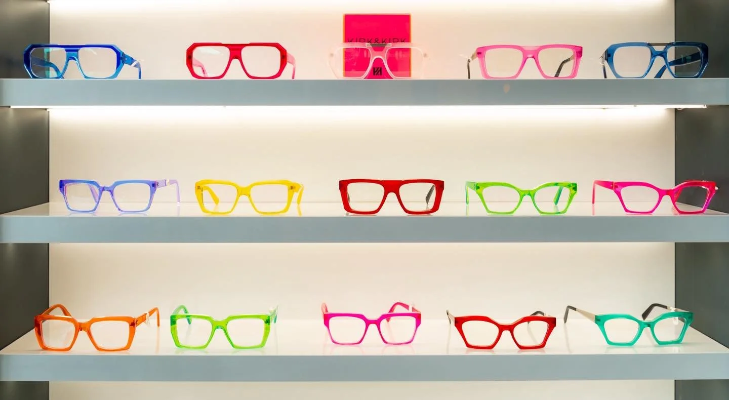 Light up the dark nights with a splash of colour from these fun KIRK&amp;KIRK frames 🌈
#blackrock #optician #glasses #Kirk #and #Kirk #kirkandkirk #kirkandkirkeyewear