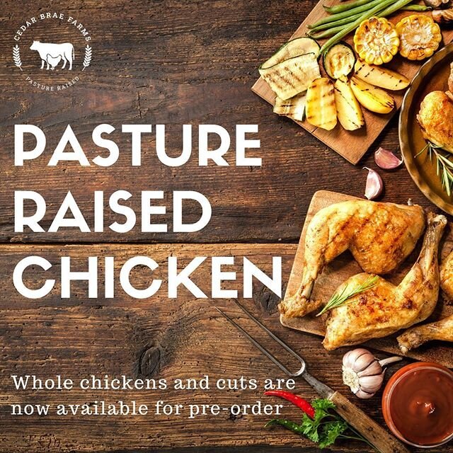 Our chicken pre-orders are open! Our pasture-raised chicken will be available for pick-up and delivery on July 8th. 🗓  When you pre-order you secure your spot and ensure the chicken is available in the cuts you desire.
. 
Message us on here or click