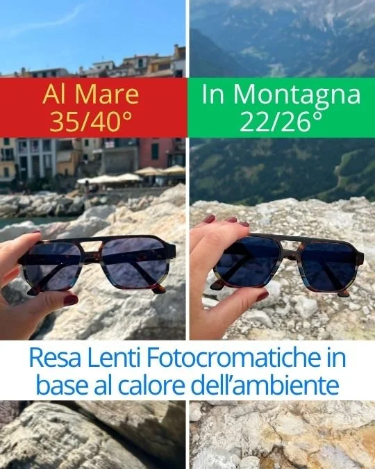 differente resa lenti fotocromatiche