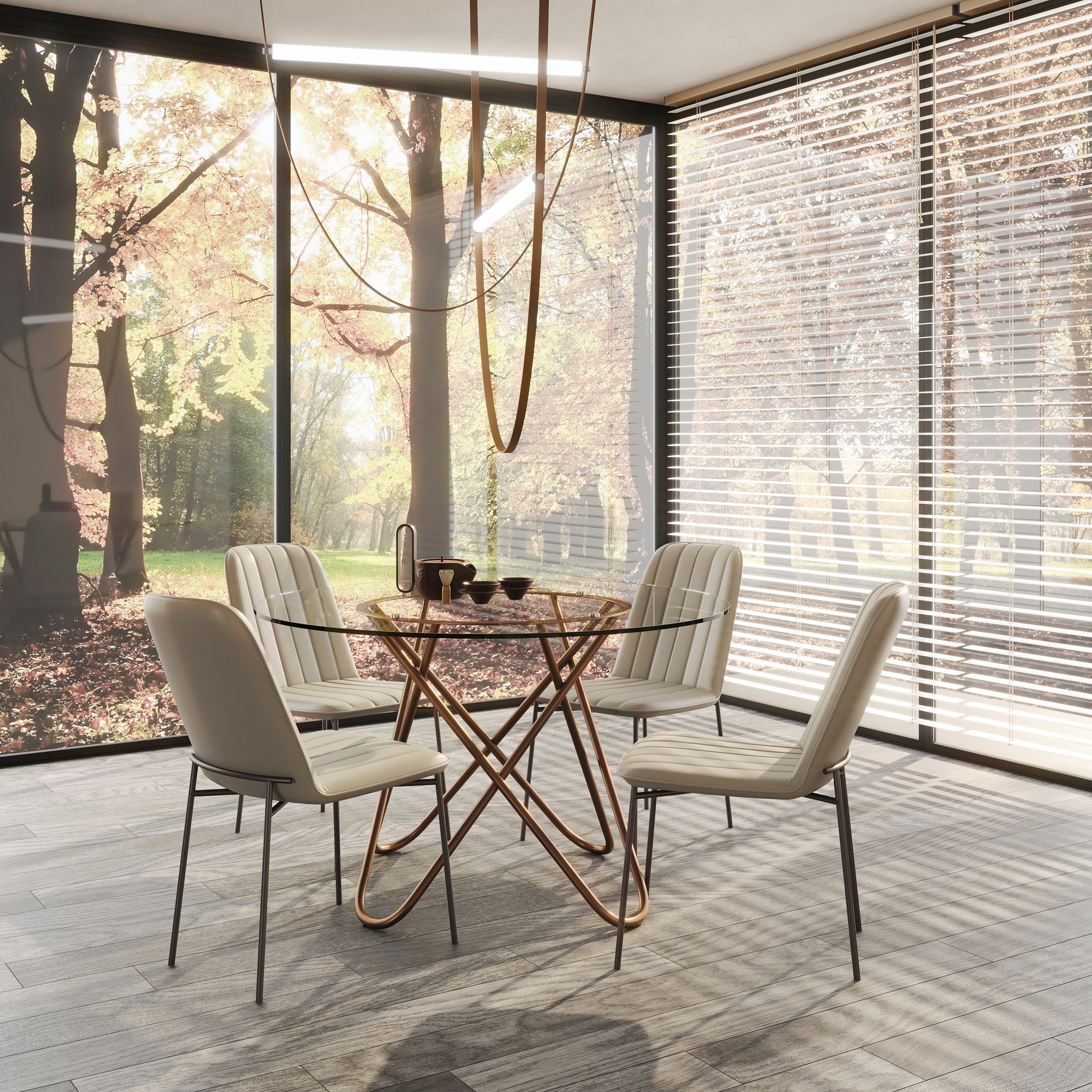 Orpheus Circular Dining Set - Grey Chairs.jpg