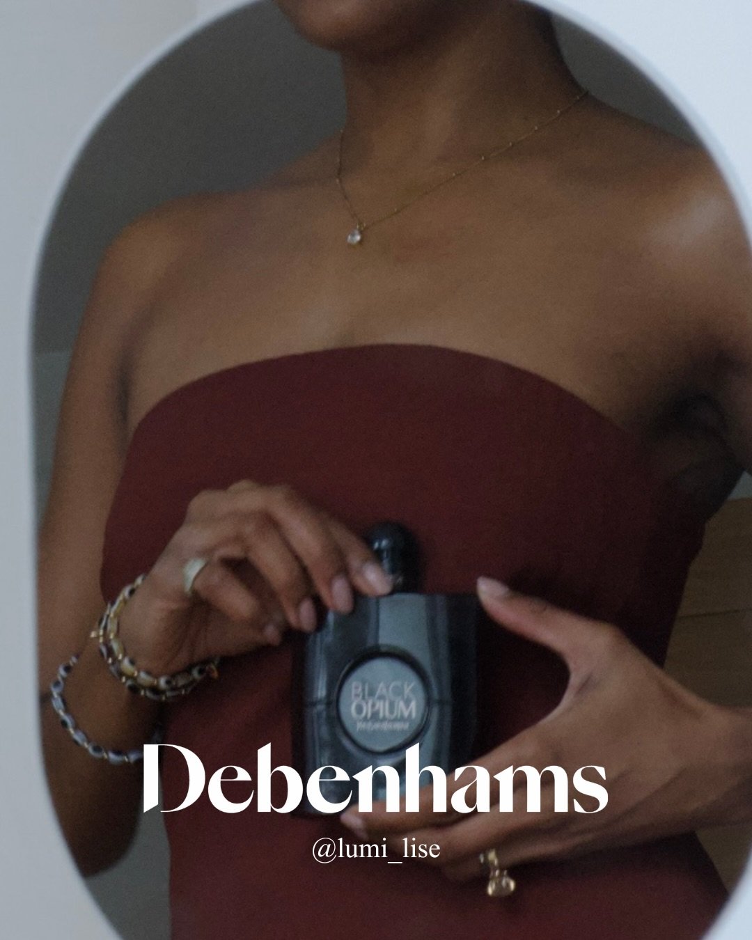 Elise partners with @debenhams to spotlight the Yves Saint Laurent&rsquo;s Black Opium Over Red Eau de Parfum - with top notes of cherry, this is set to be a trending scent of the season 🍒
