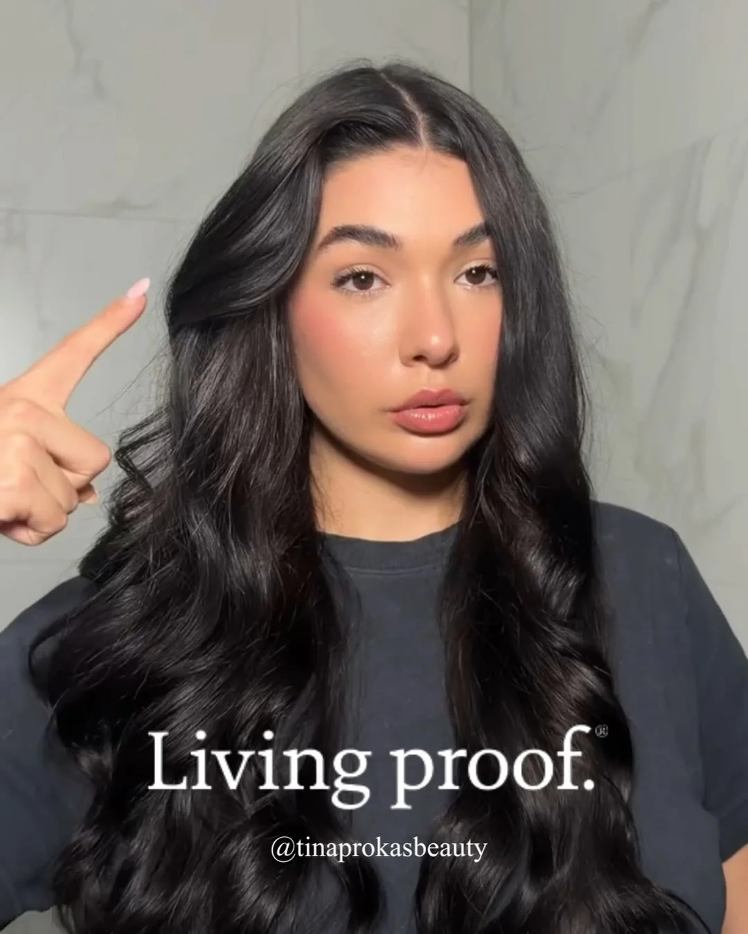 Tina shares how she styles her iconic glass hair, featuring her holy grail Flex Hairspray by @livingproofuk 🤎