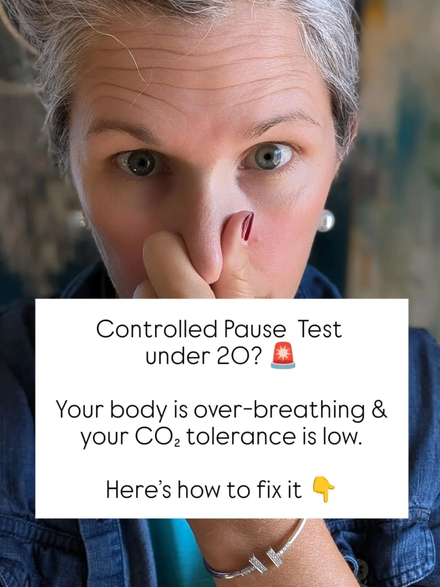 If your Controlled Pause test is under 20 seconds your body is breathing more than it needs to. That means lower CO₂ tolerance, less efficient oxygen use, and a nervous system that&rsquo;s running hot.

Here&rsquo;s how to change that:

&bull; Quiet 