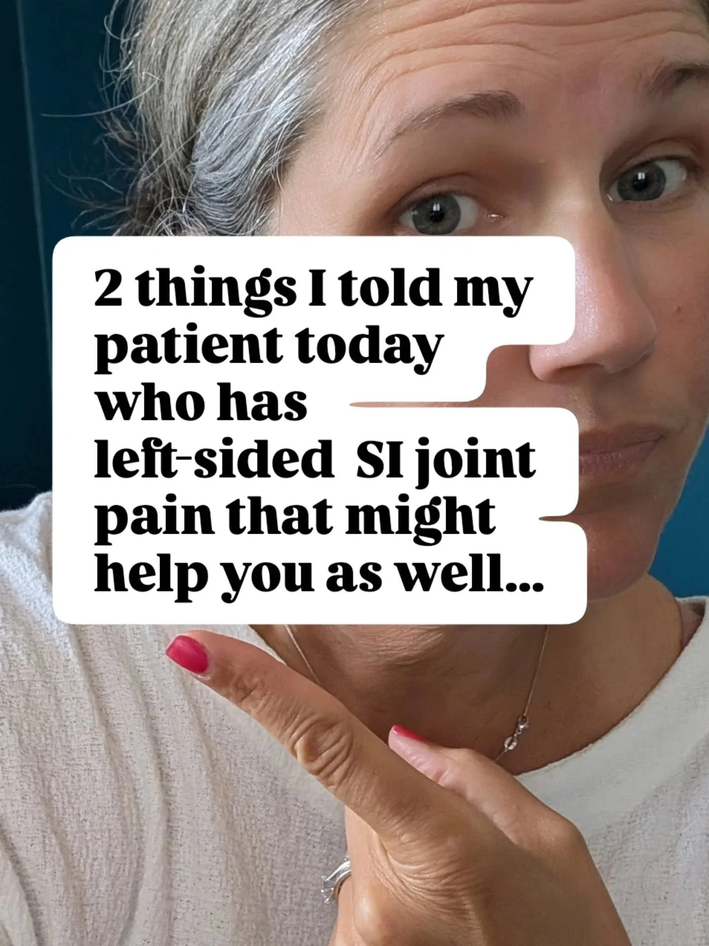 Two things I told a patient with SI joint pain today that might sound backwards:

Stop stretching it.

Strengthen the other side.

Sometimes "tight" muscles aren't short. They're working overtime to protect an area that doesn't feel stable.