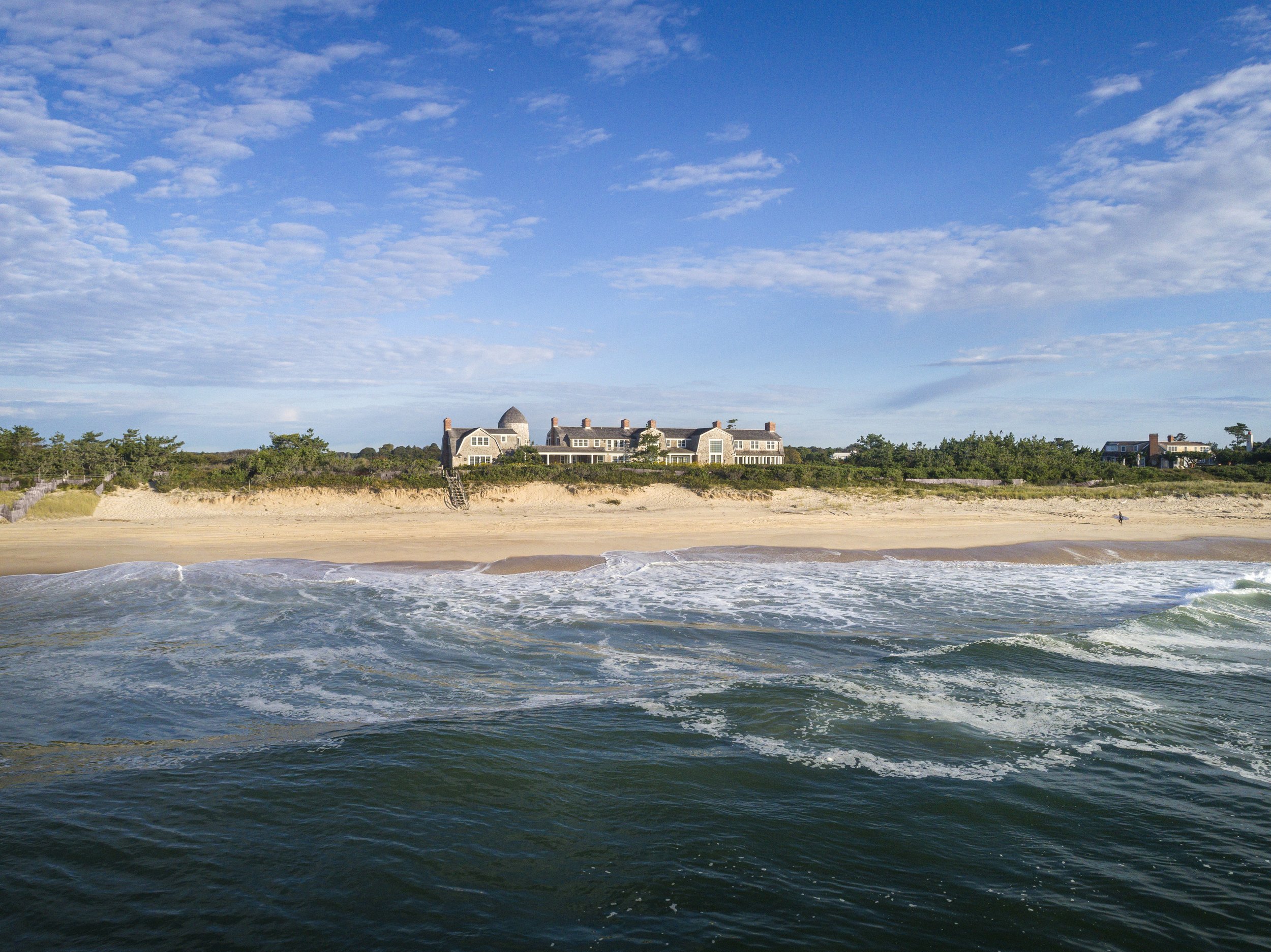 Situated high on a bluff, it has views for miles