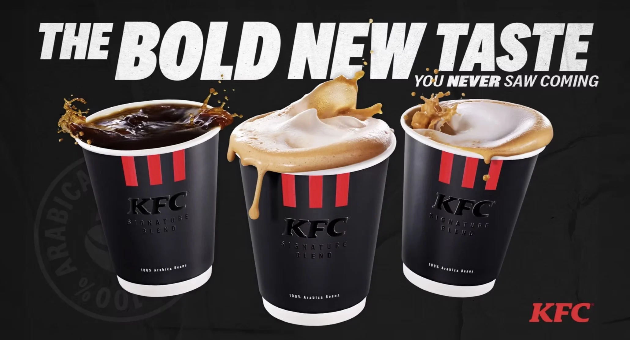 KFC Coffee. The Bold New Taste You Never Saw Coming. Coffee styling for KFC, photography by Adam Fine.
