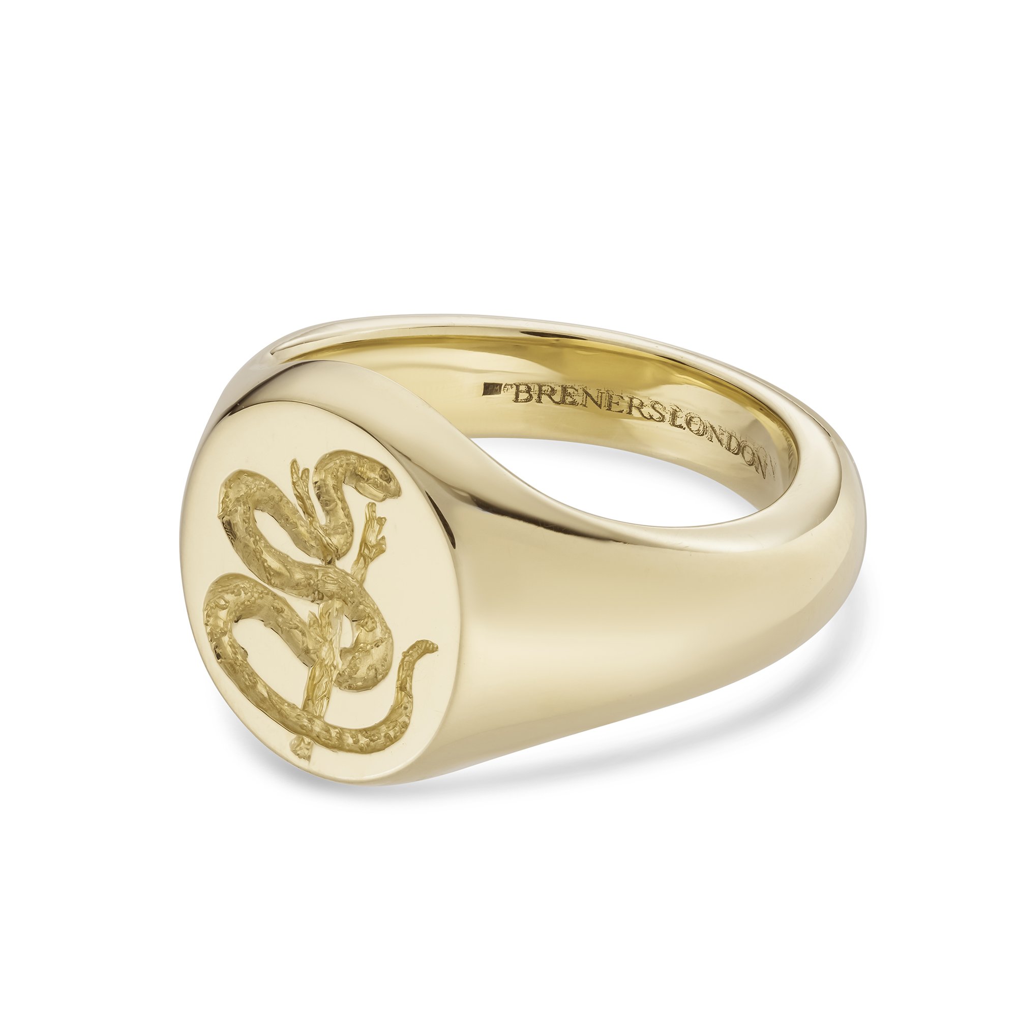 Bespoke Hand Engraved Inscription inside signet ring.