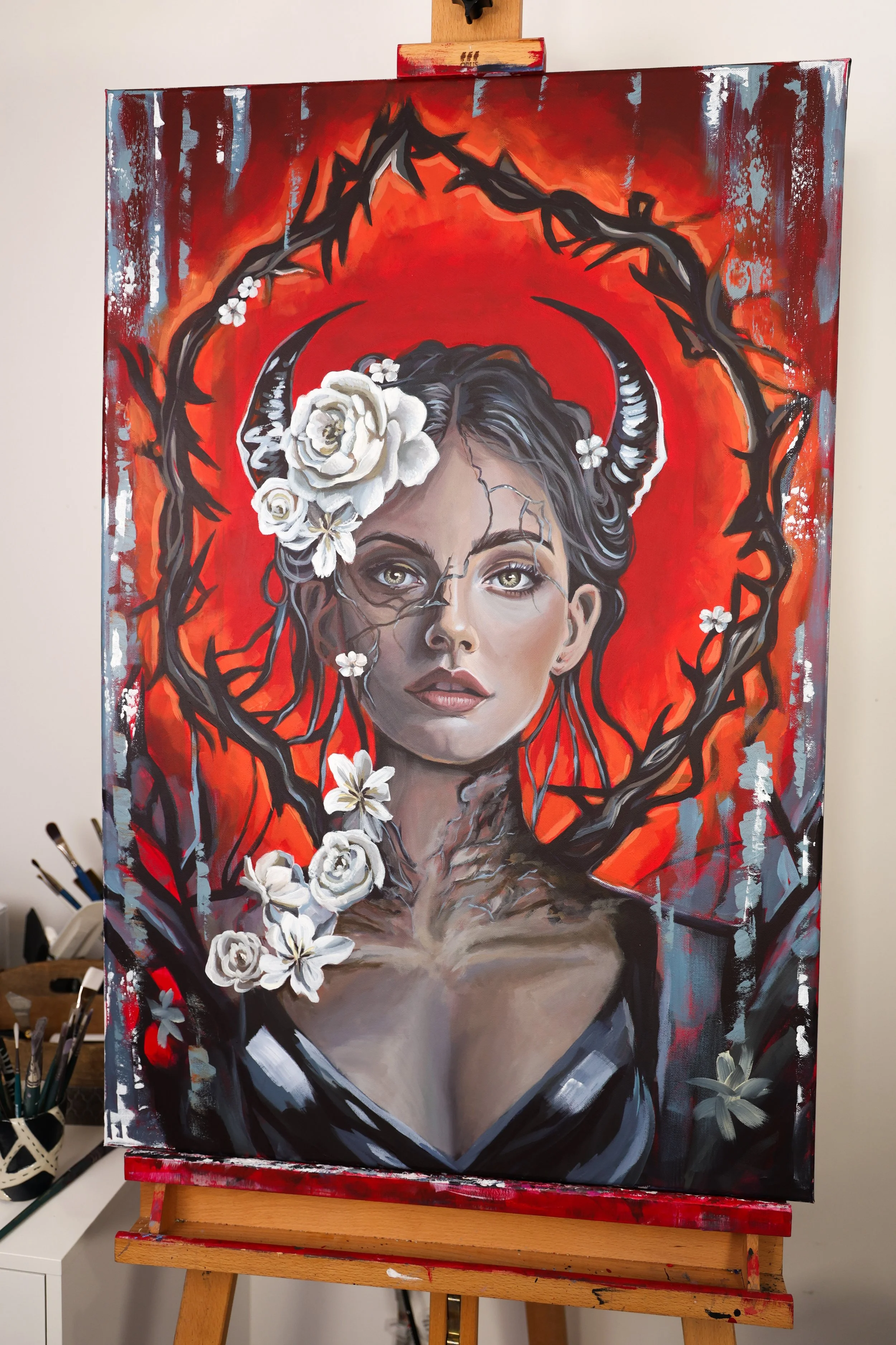 "Elegy in Red" Original Painting