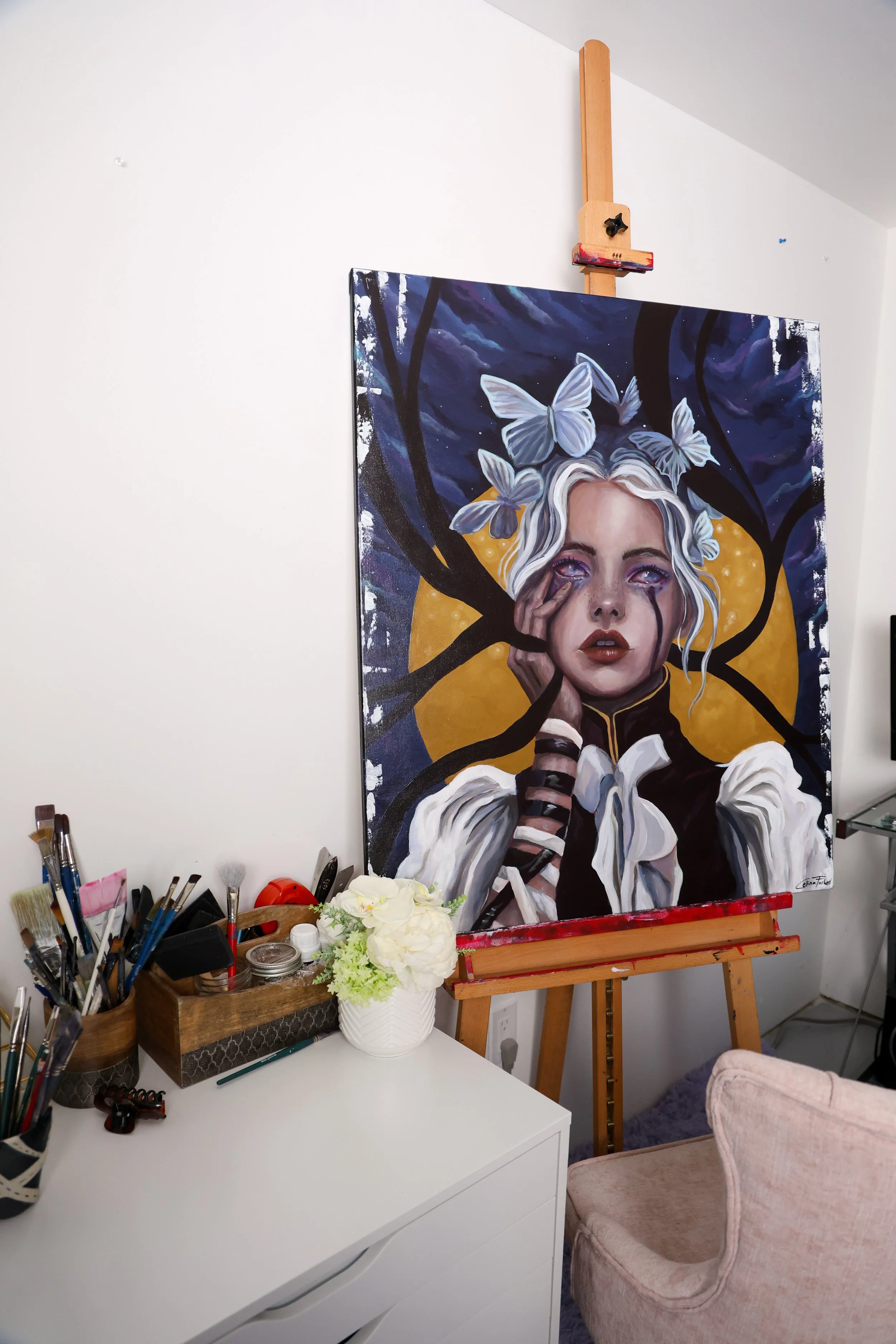 "Moth Crown" Original Painting