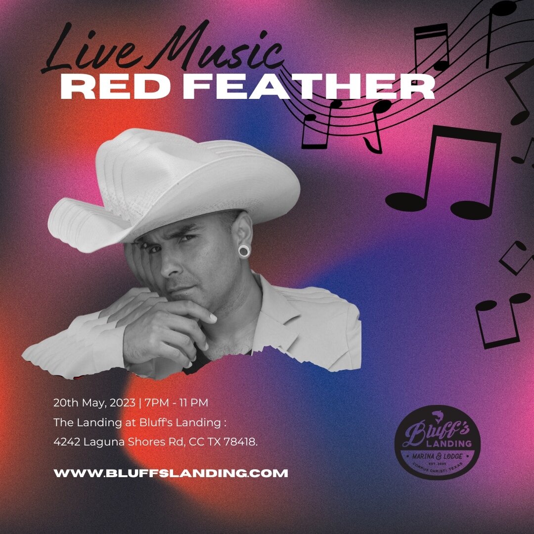 Join us for country, hip hop and reggae with Red Feather live at The Landing from 7:00pm-11:00pm! 🎸🎶