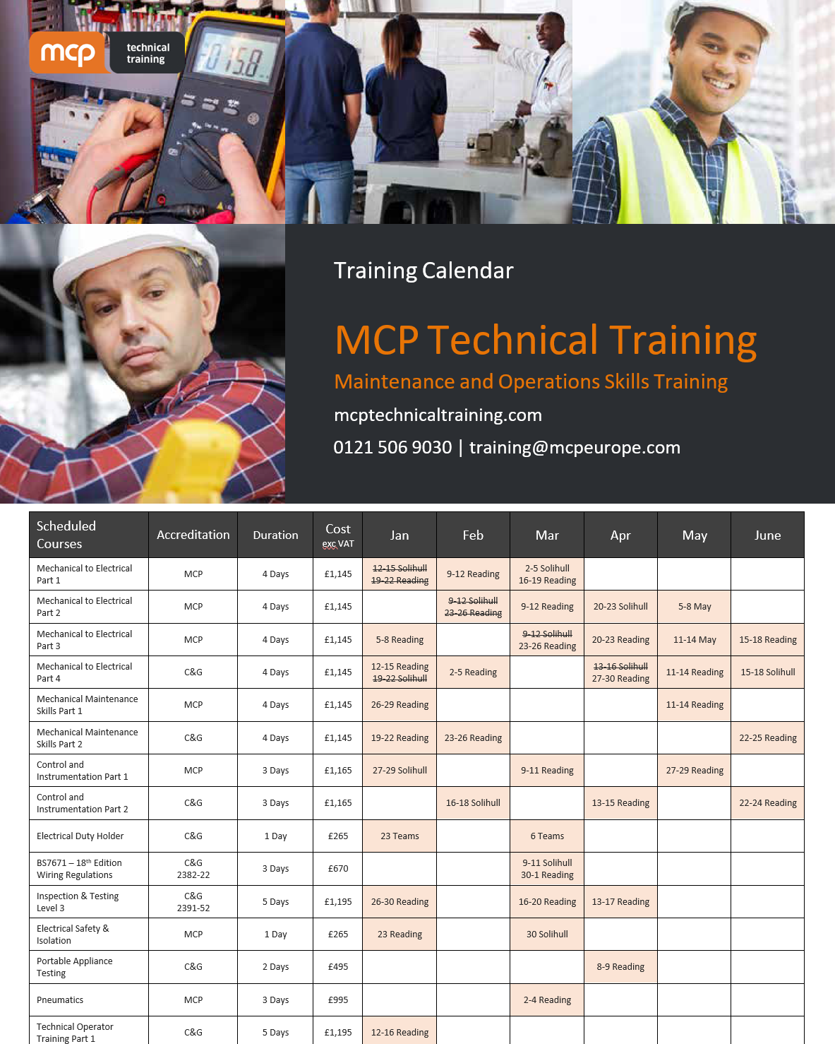 MCP TT Calendar 2026 Front