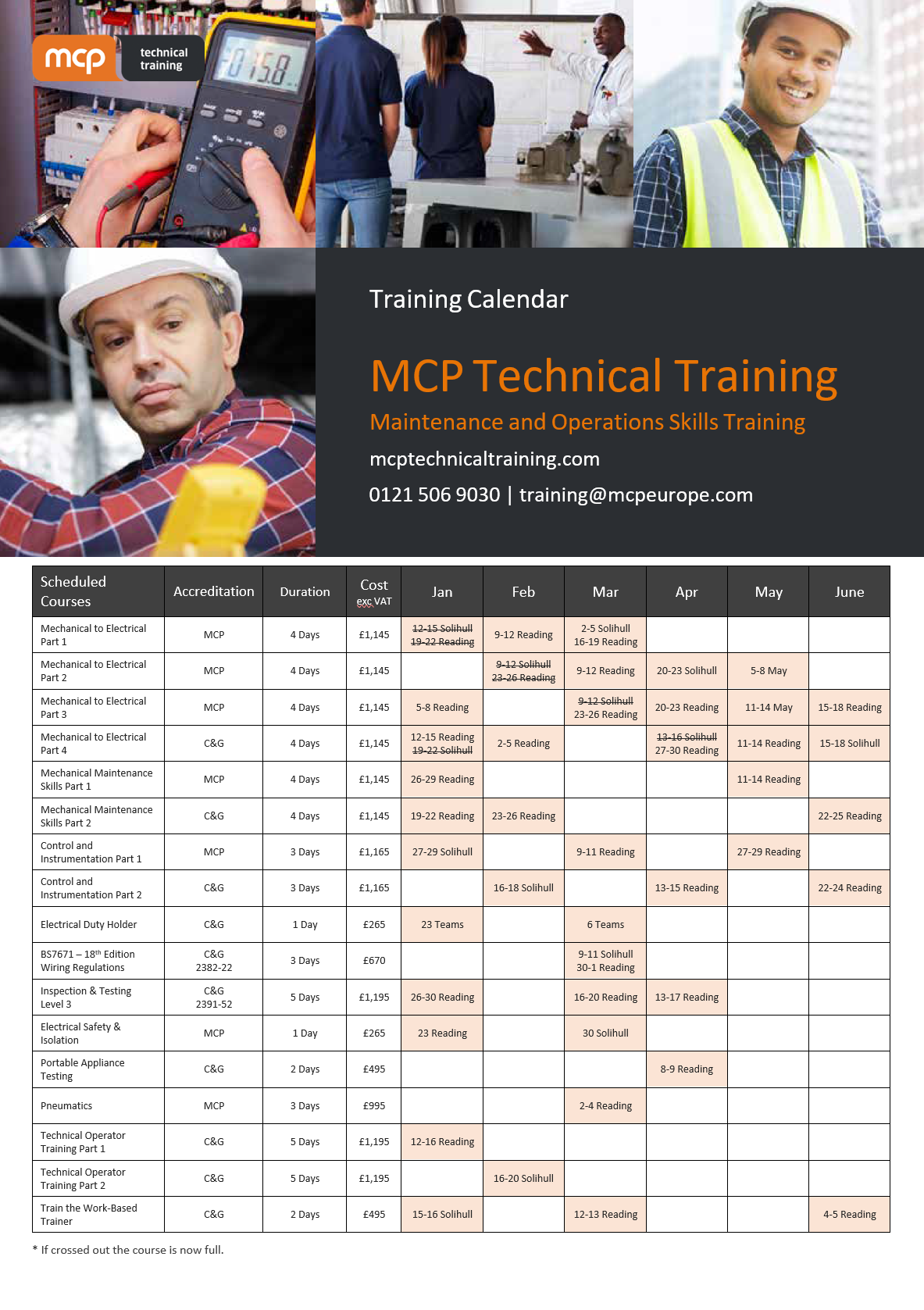 MCP TT Calendar 2026 Front