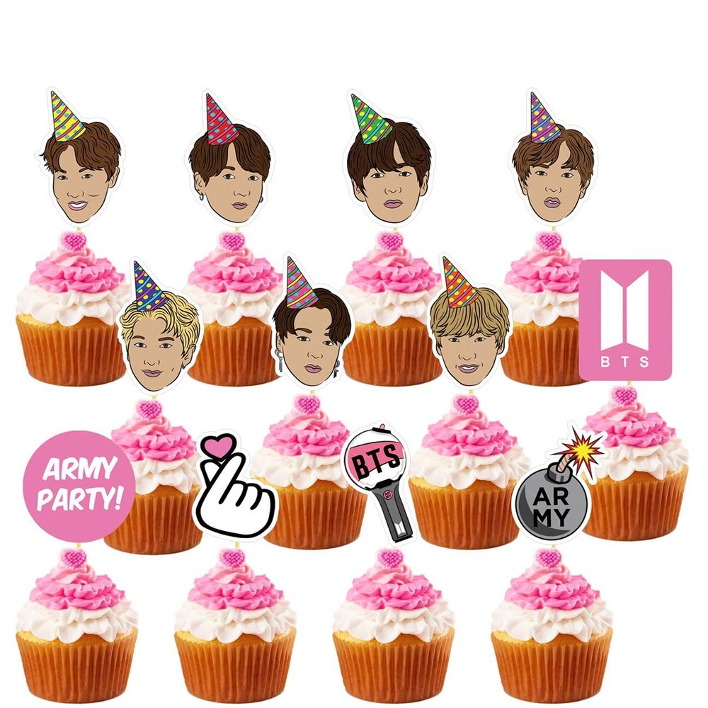 BTS Cupcake Toppers — BTS BIRTHDAY PARTY