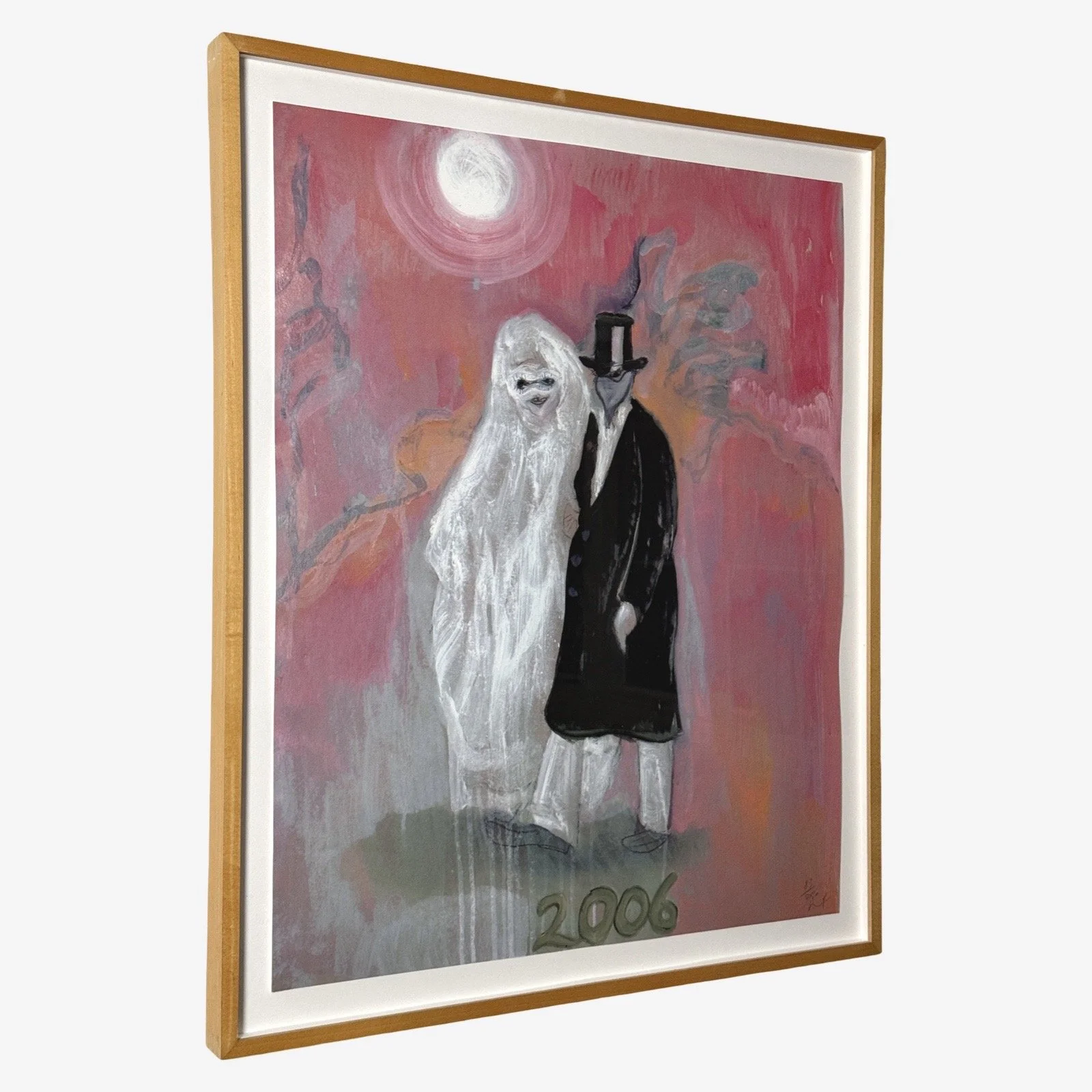 Masqueraders Peter Doig framed artwork wall view