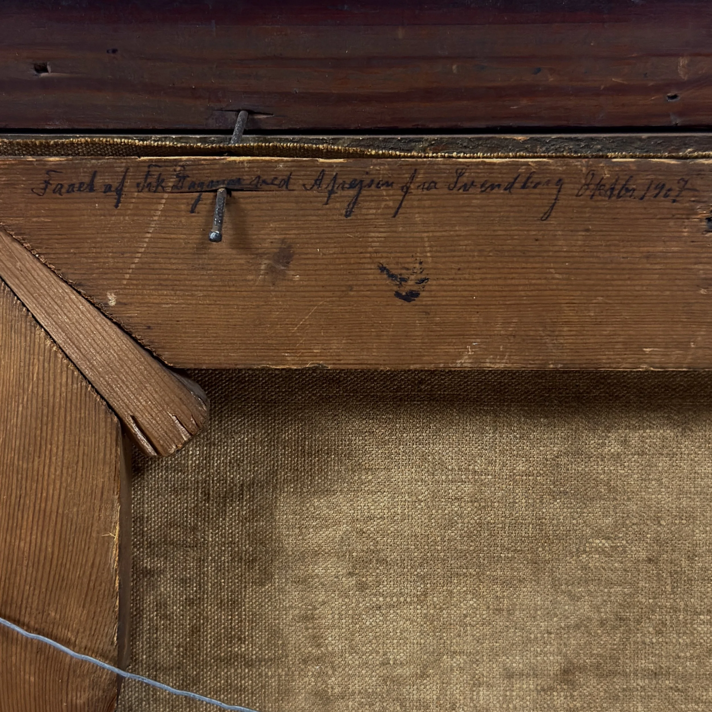 Detail of the writing en verso