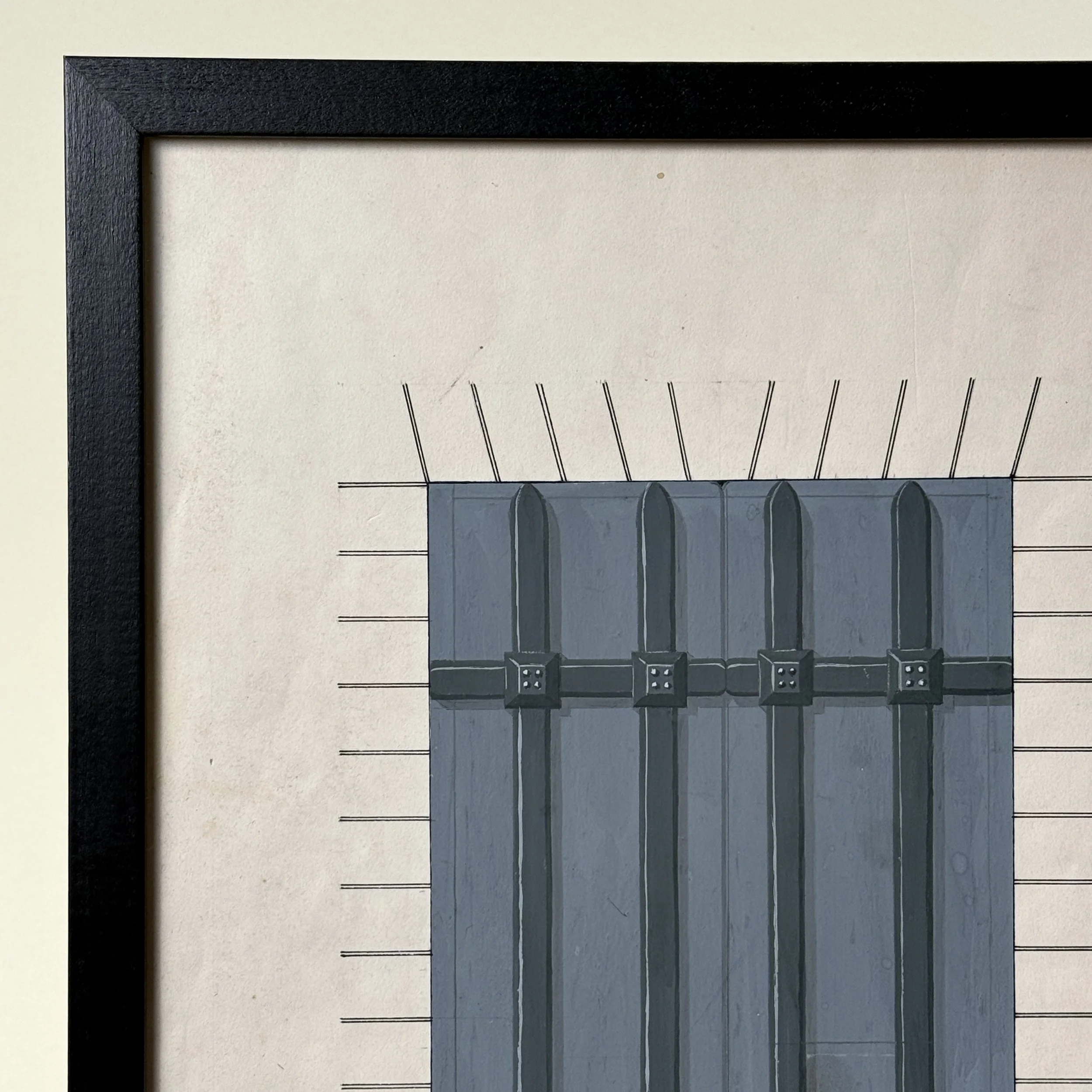 Frame corner. New black wood frame.