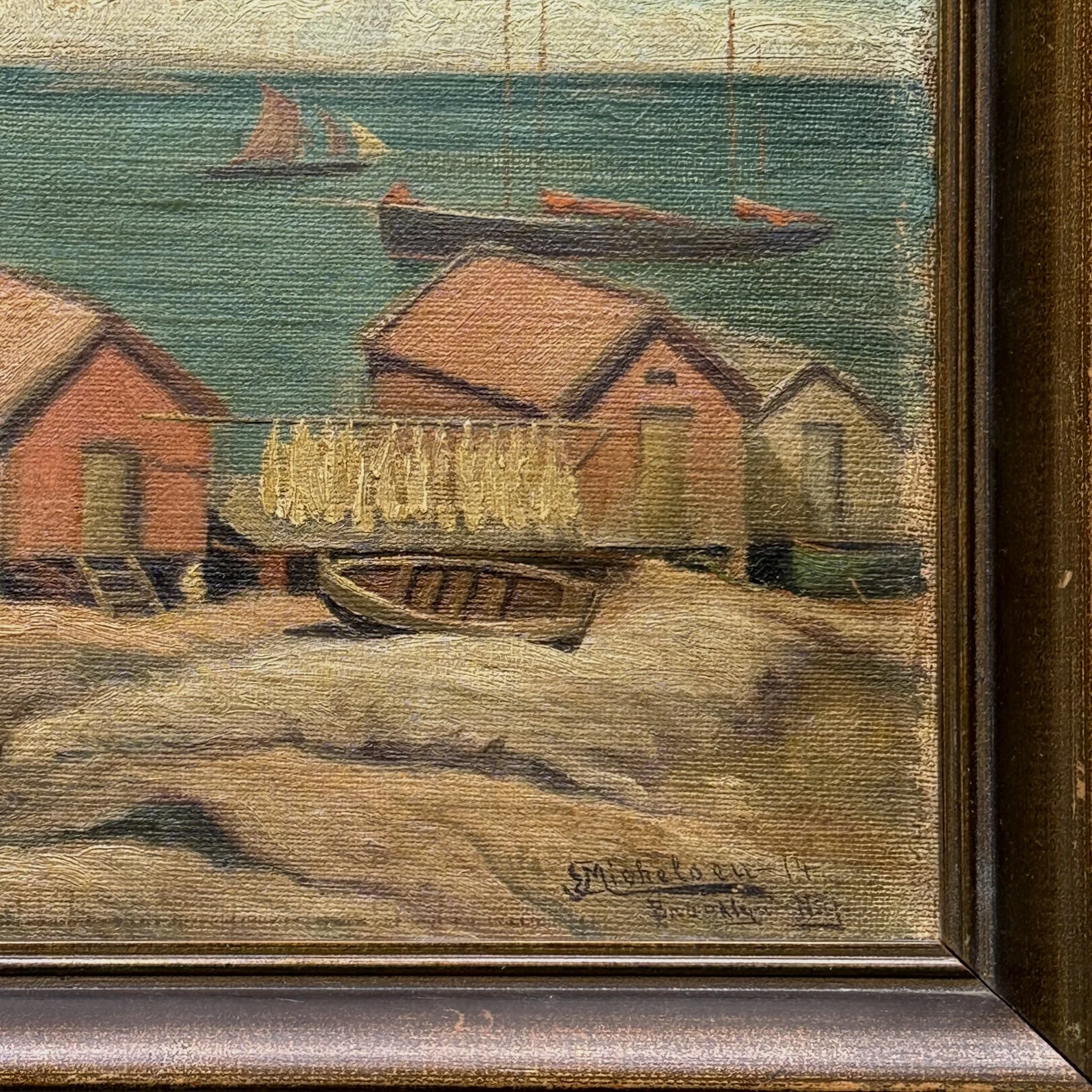 View of the signature.