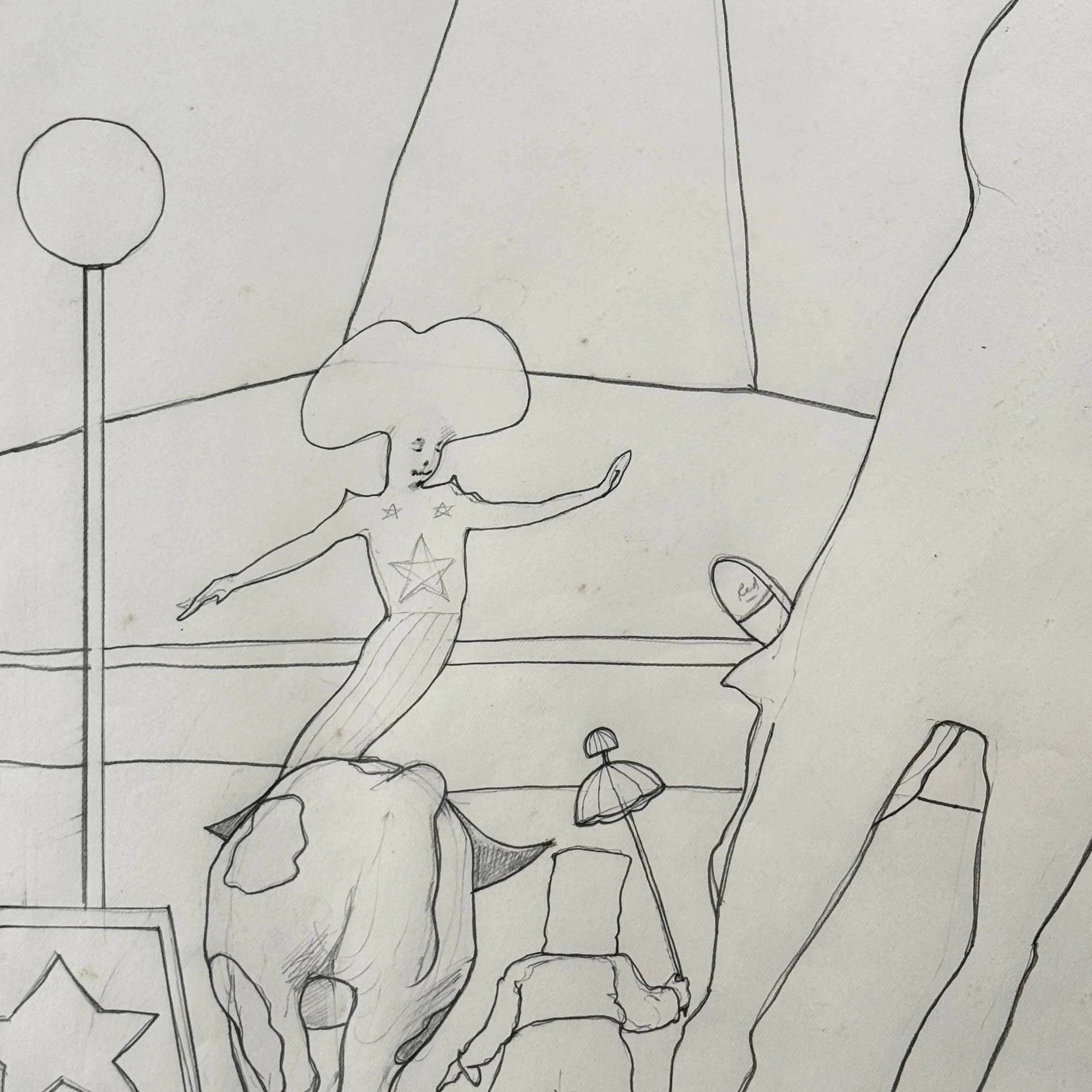 Detail of the drawing.