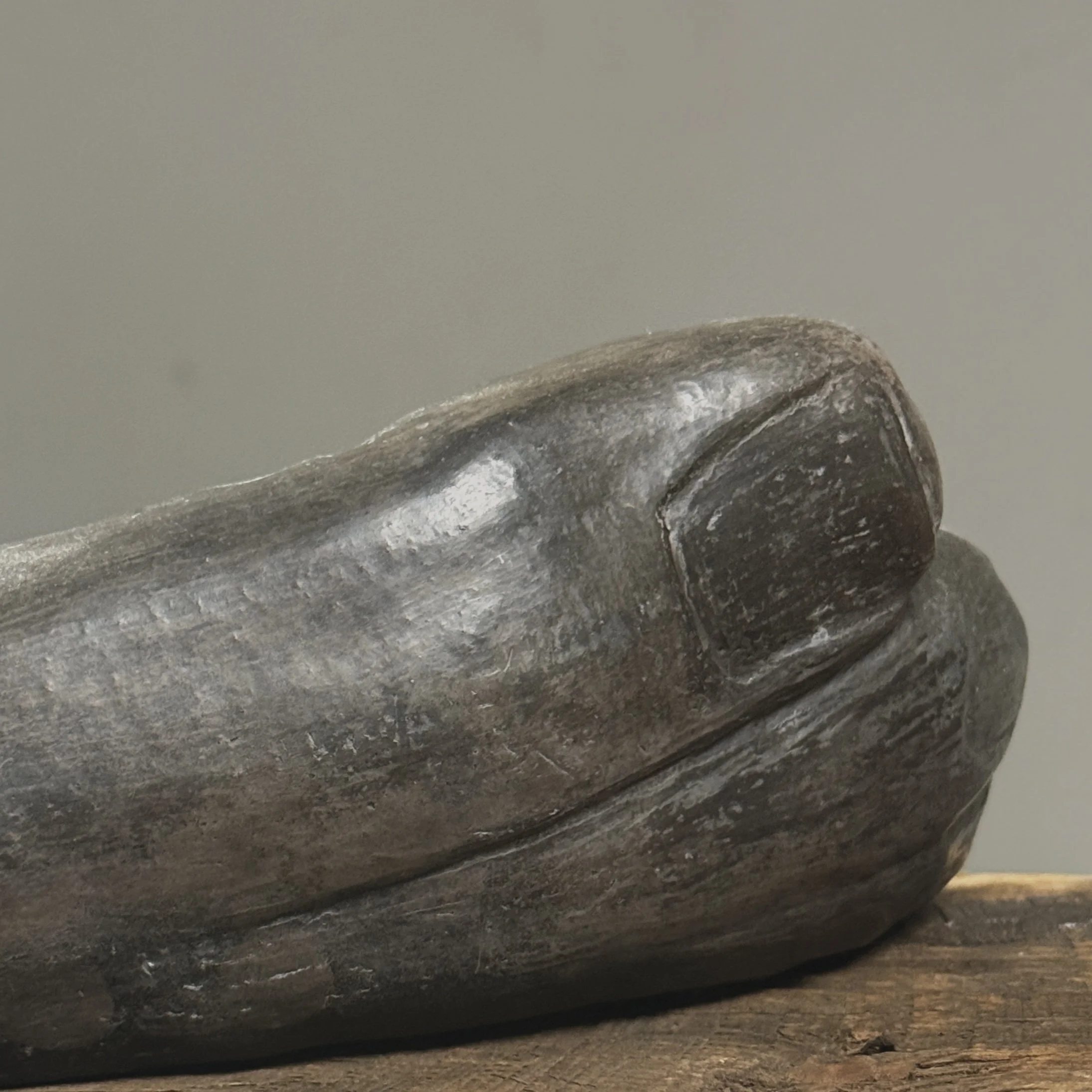 Vintage oversized Modernist raku fired hand sculpture
