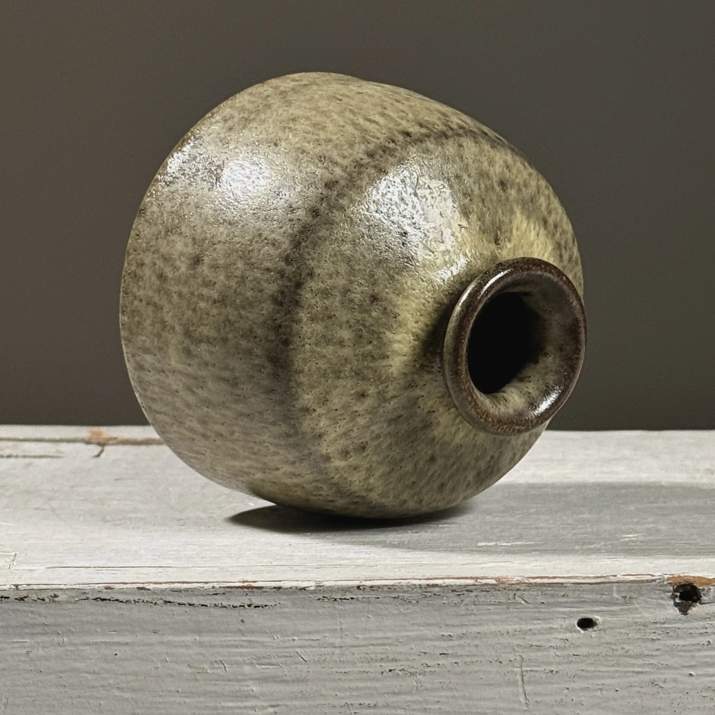 Top-down view of the flared neck opening.