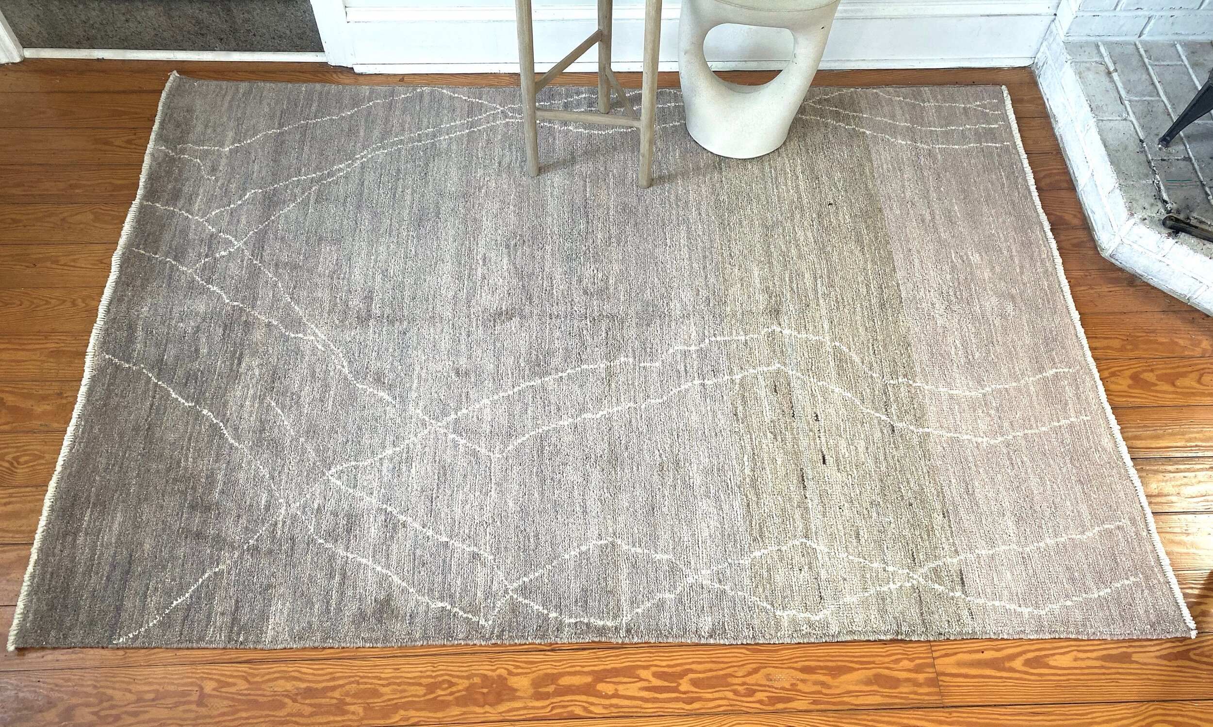 Grey Modern Gabbeh rug 5' x 7'