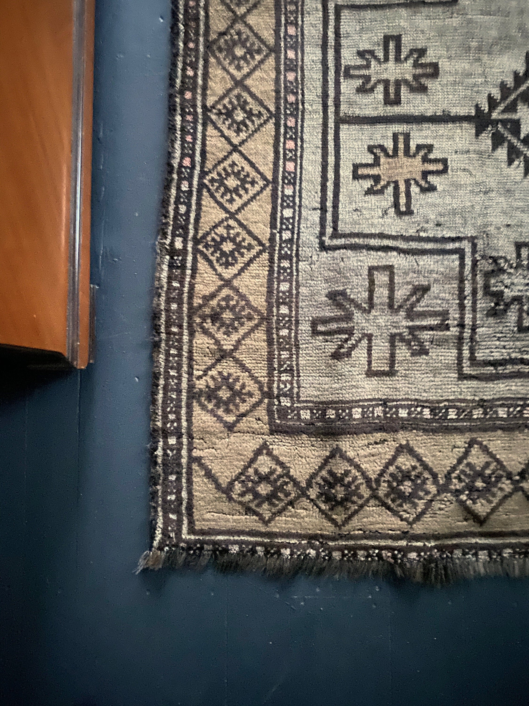 Vintage Afghan Rug 3.11' x 6.6'