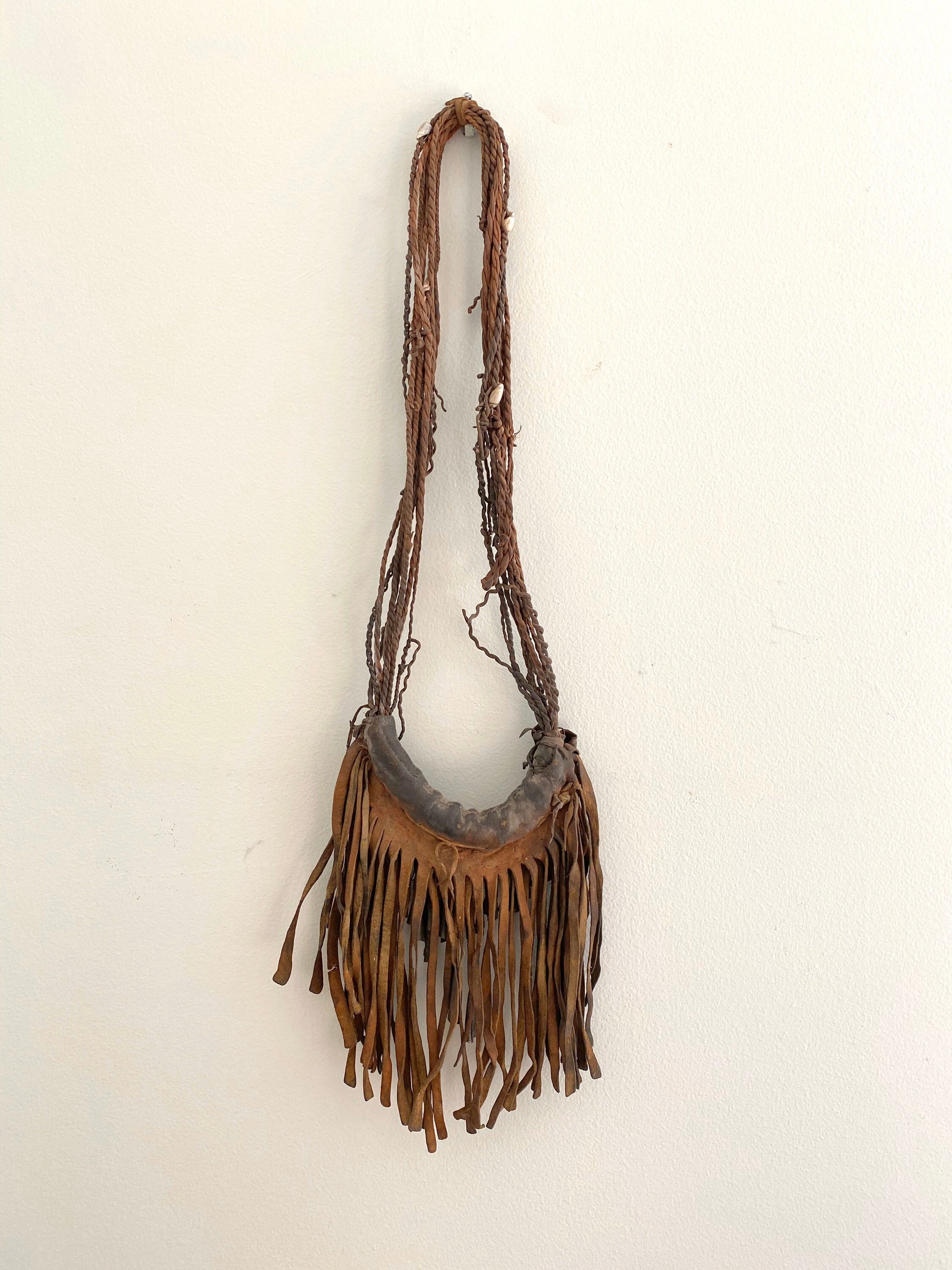 African Leather and Metal Pectoral