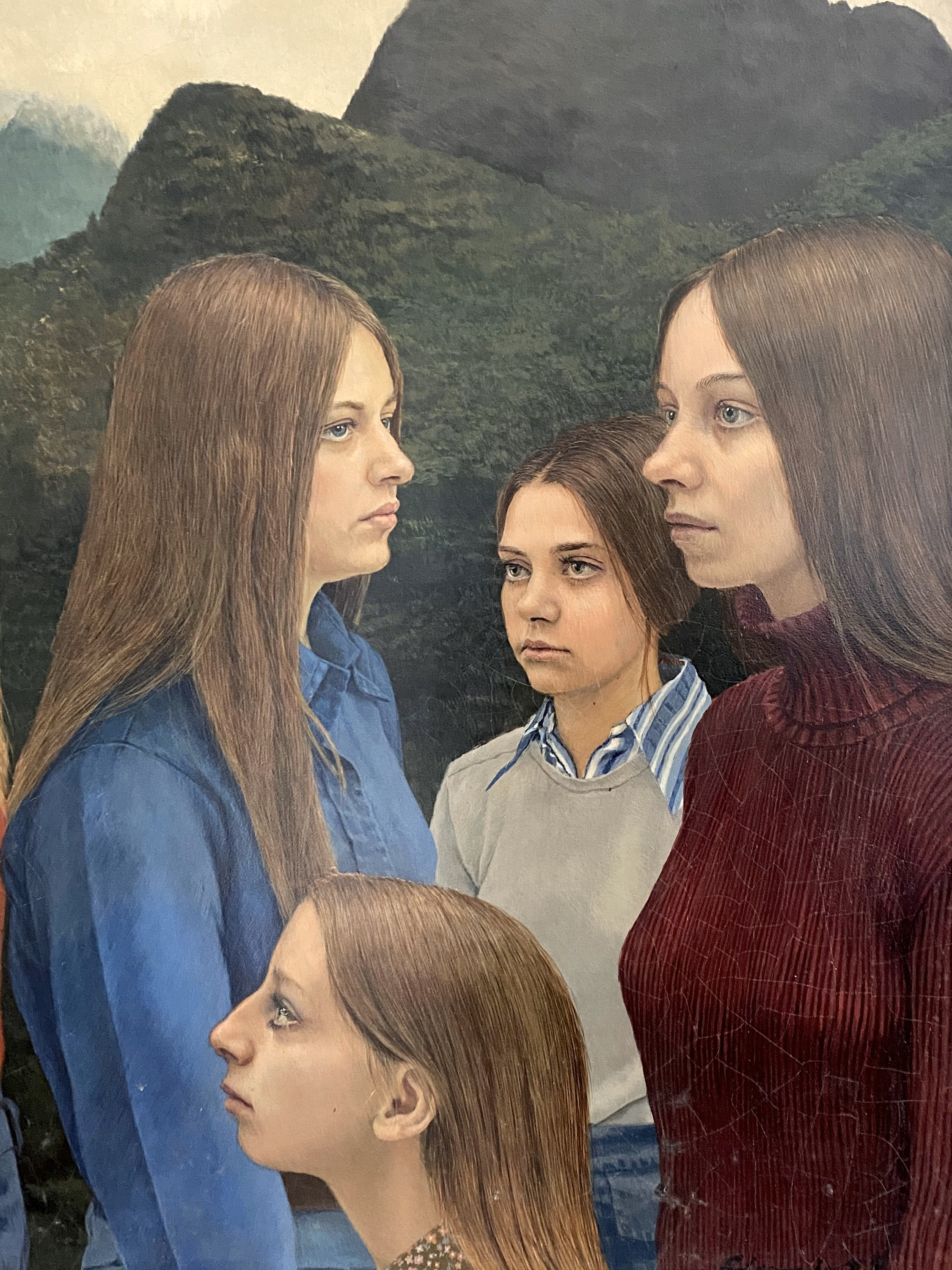 Harold Edmonds - Three Virgins Oil Painting Figurative Art Female Portrait Landscape Oil Painting