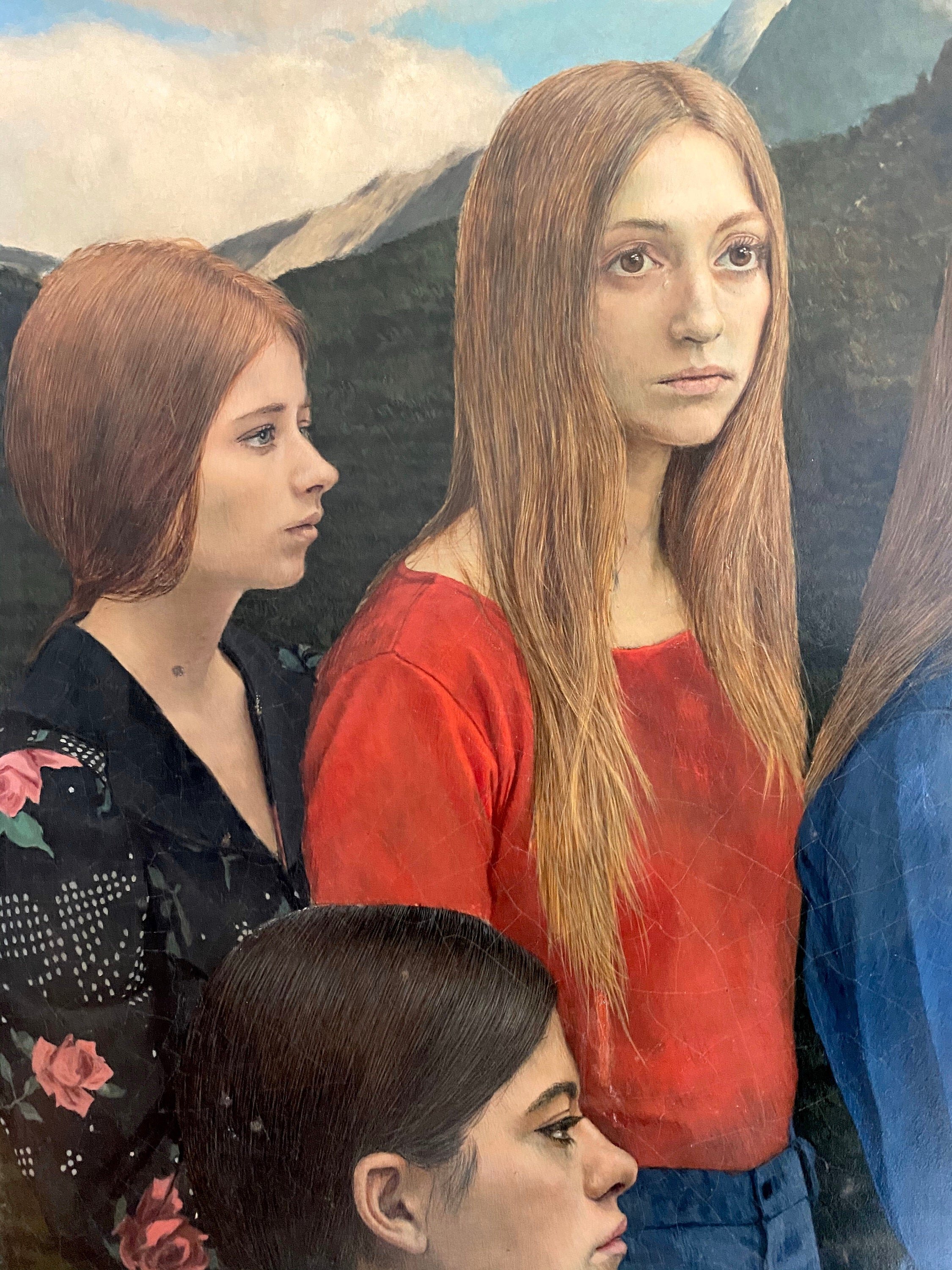 Harold Edmonds - Three Virgins Oil Painting Figurative Art Female Portrait Landscape Oil Painting