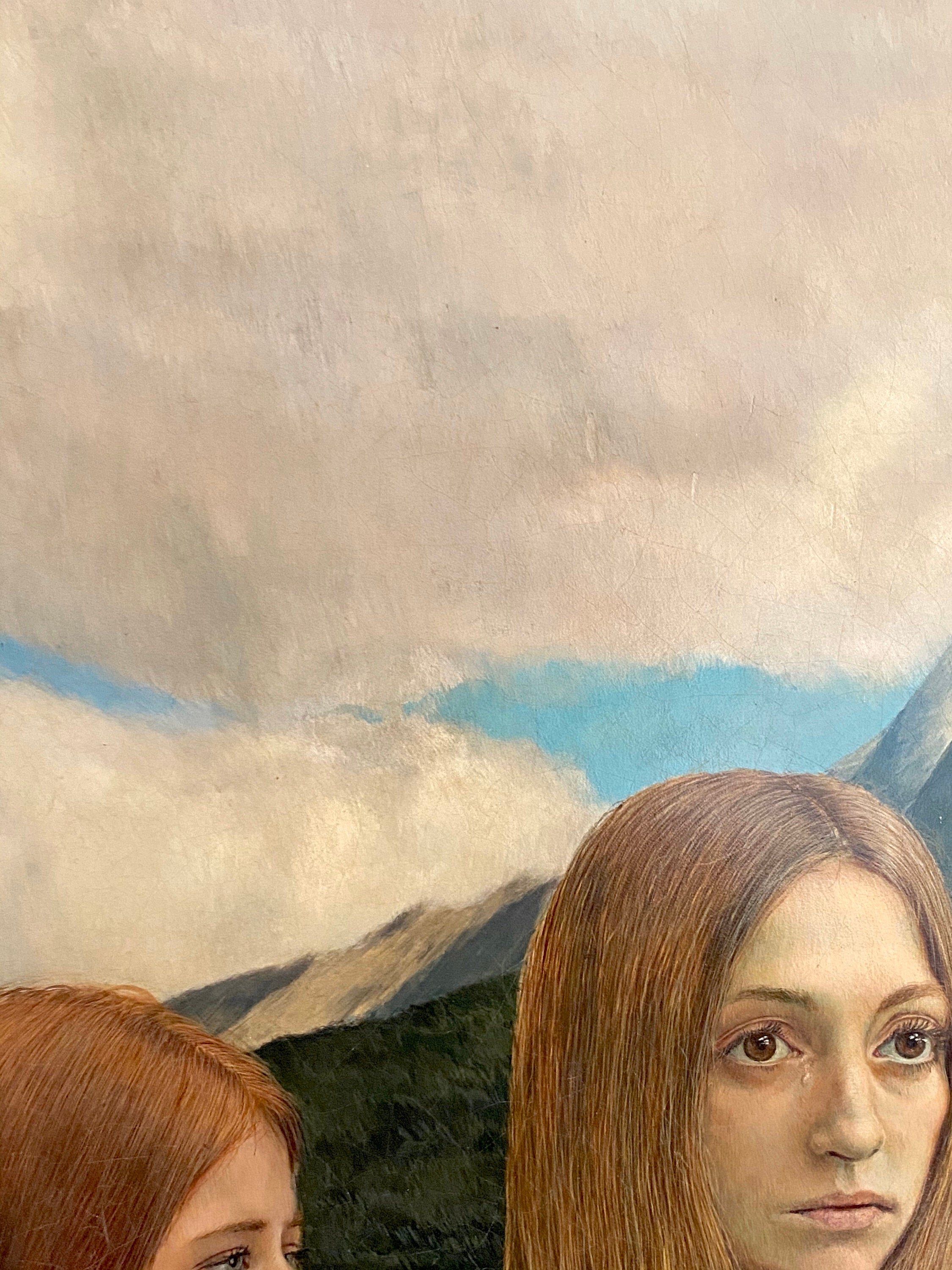 Harold Edmonds - Three Virgins Oil Painting Figurative Art Female Portrait Landscape Oil Painting