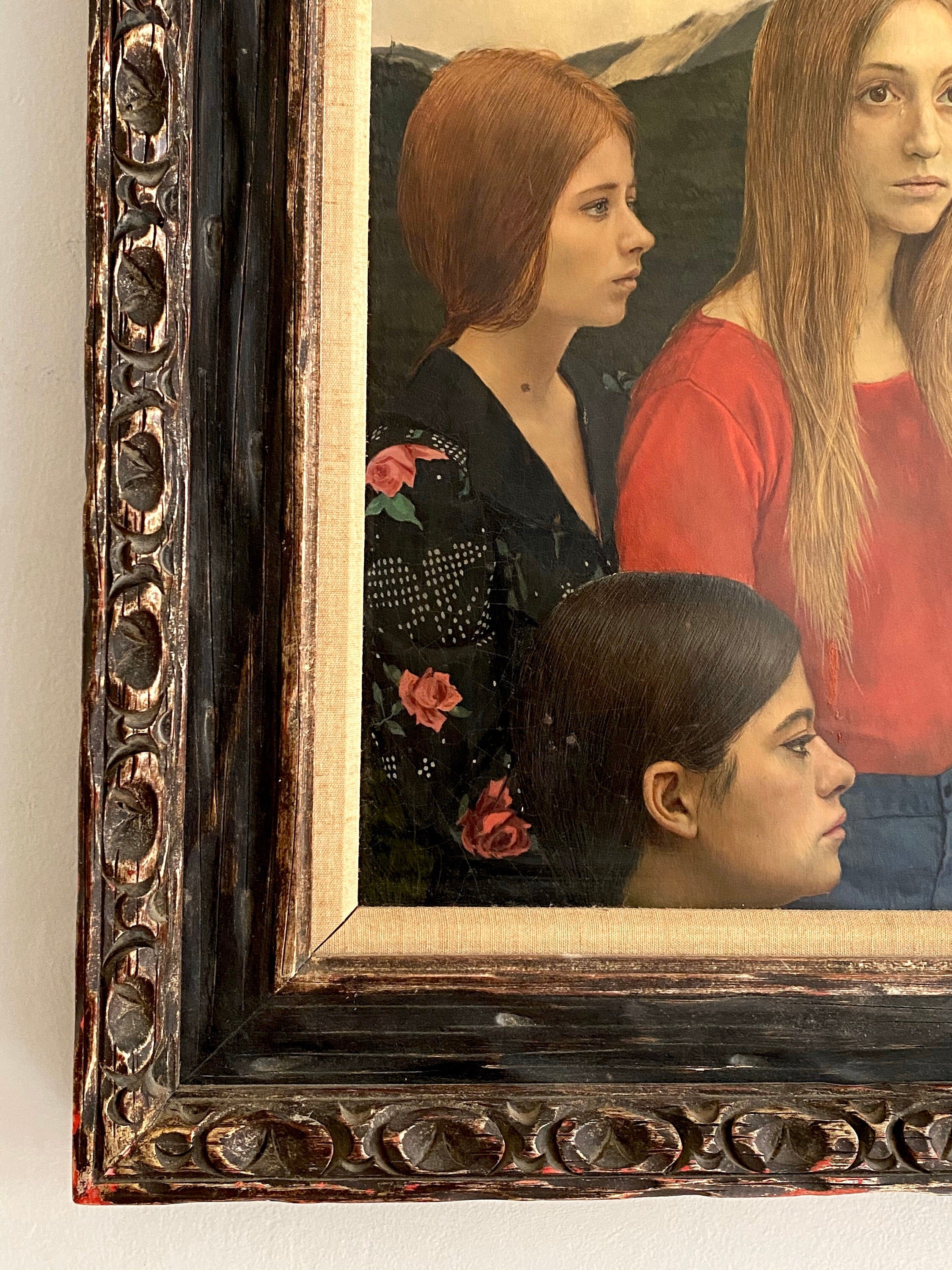 Harold Edmonds - Three Virgins Oil Painting Figurative Art Female Portrait Landscape Oil Painting