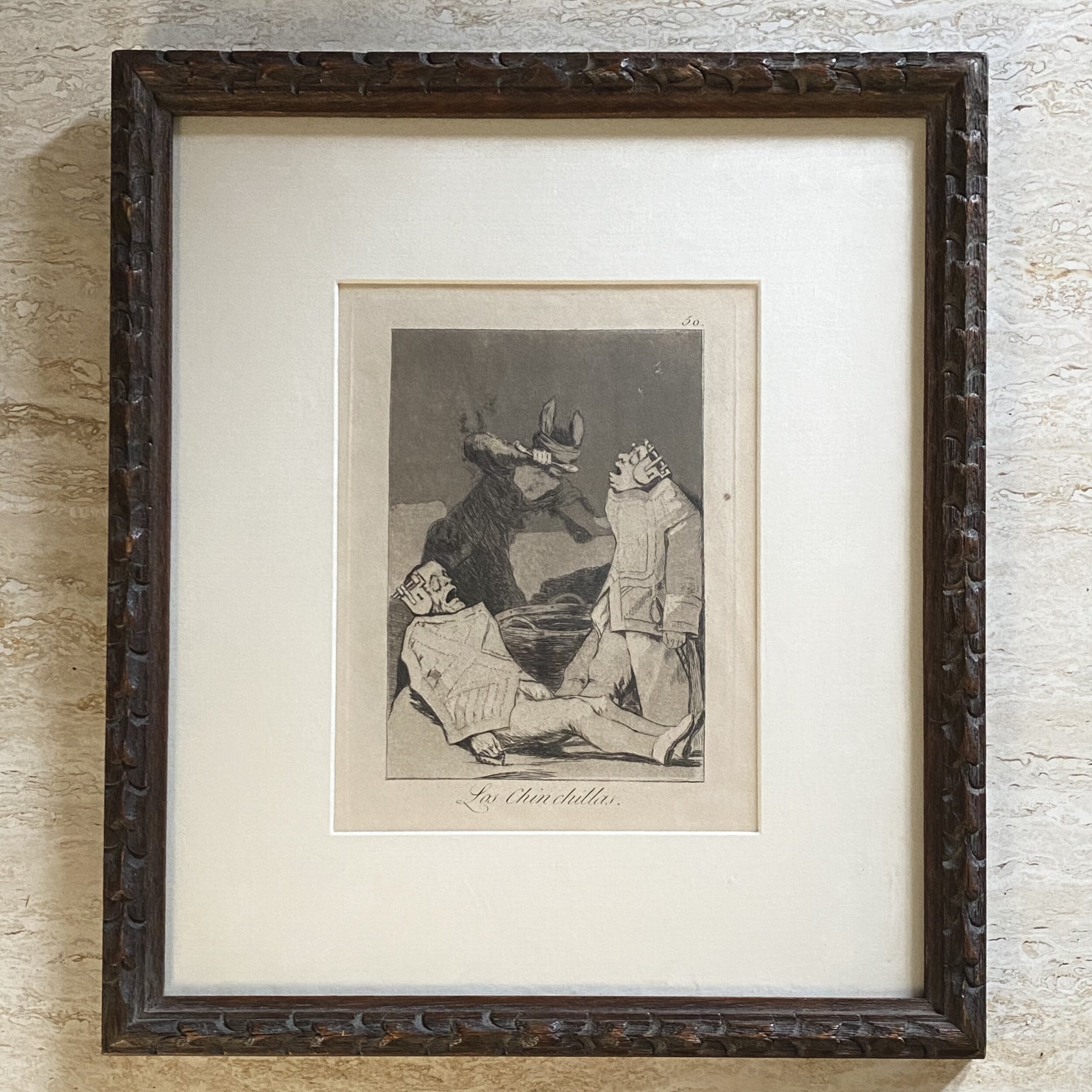 Francisco De Goya Etching - "Los Chinchillas" from "Los Caprichos"